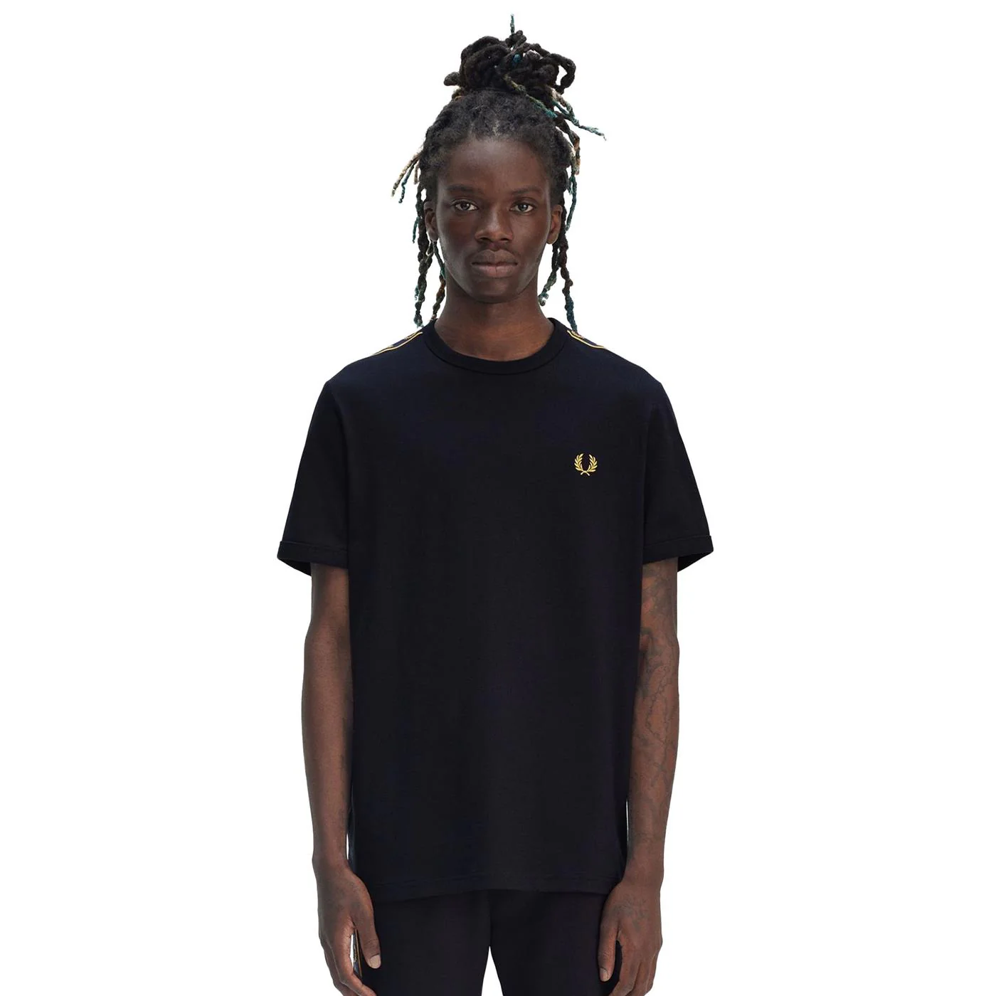 Fred Perry Contrast Tape Ringer T-Shirt Navy/Honeycomb