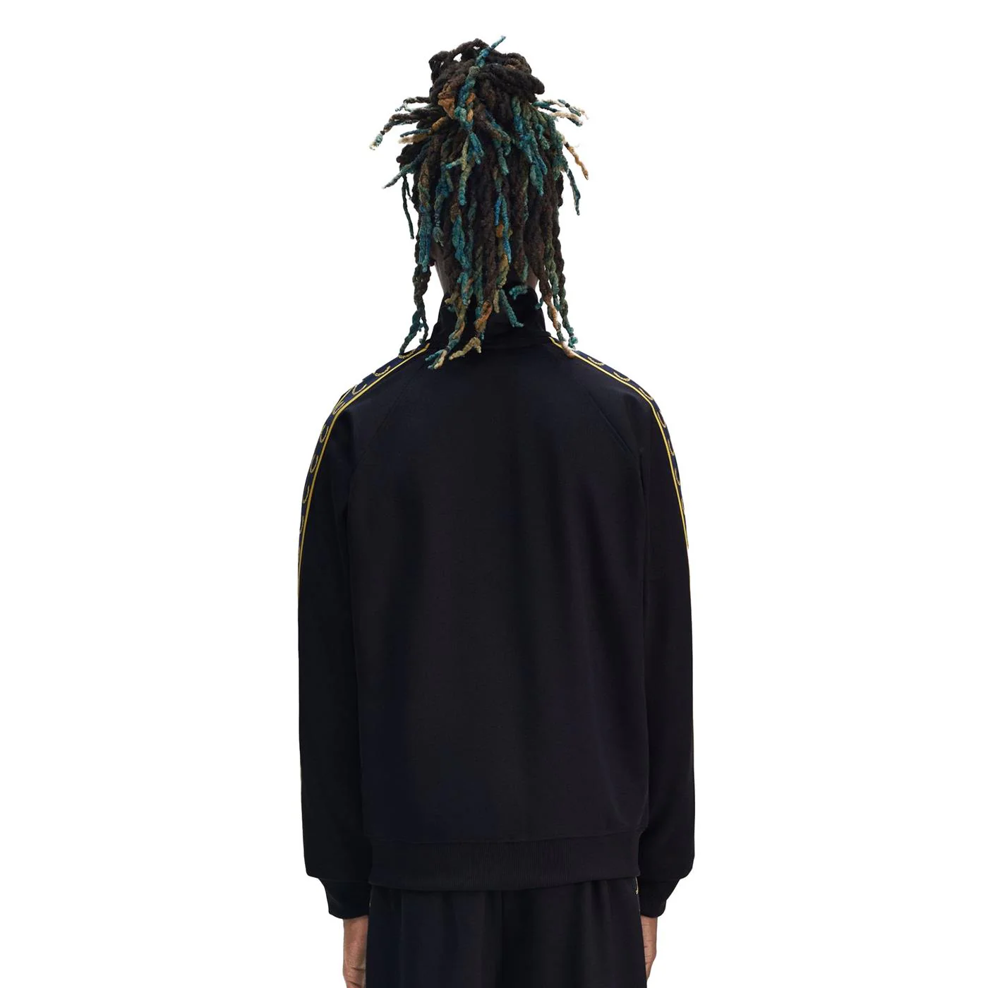 Fred Perry Contrast Tape Track Jacket Navy/Honeycomb - Image 3