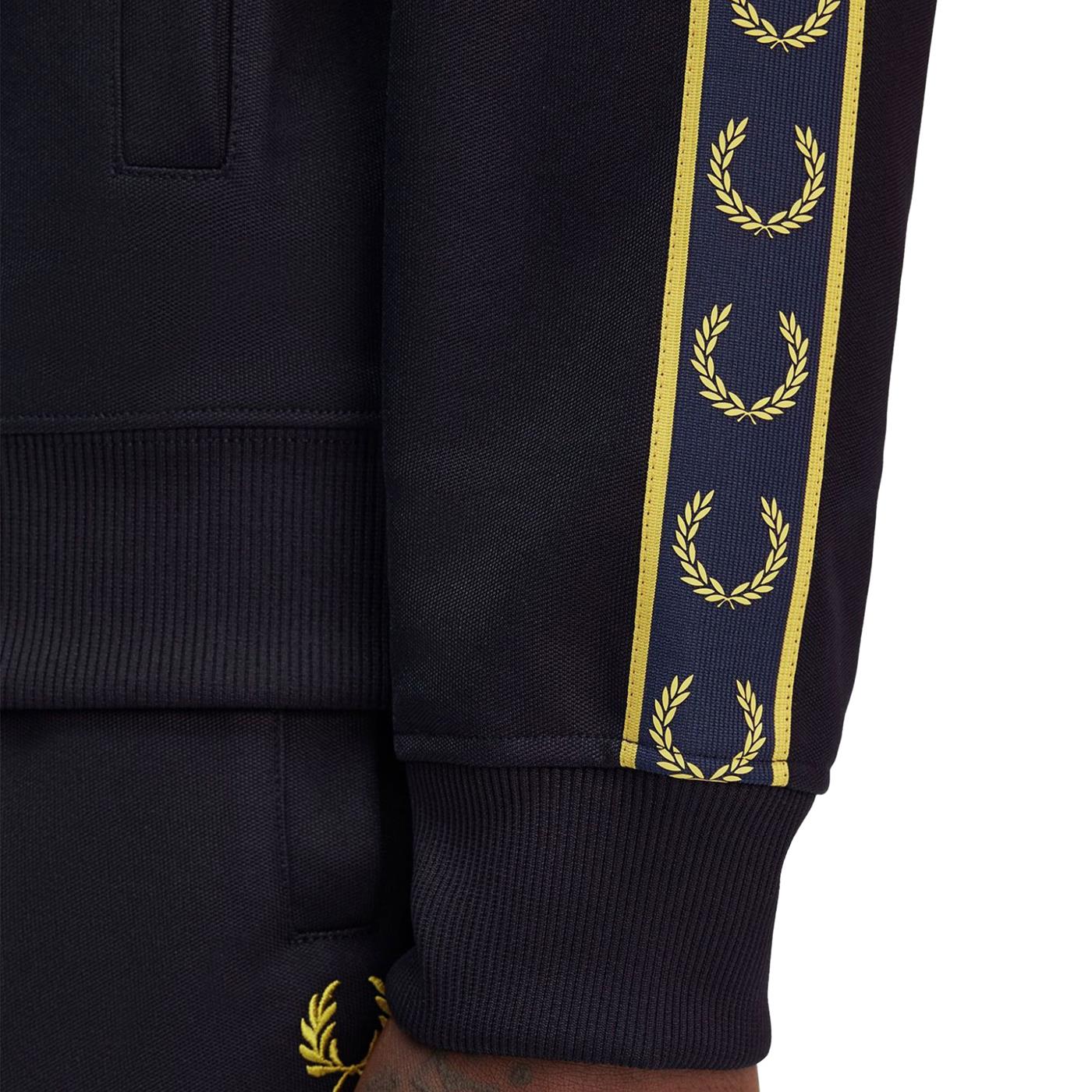Fred Perry Contrast Tape Track Jacket Navy/Honeycomb - Image 4