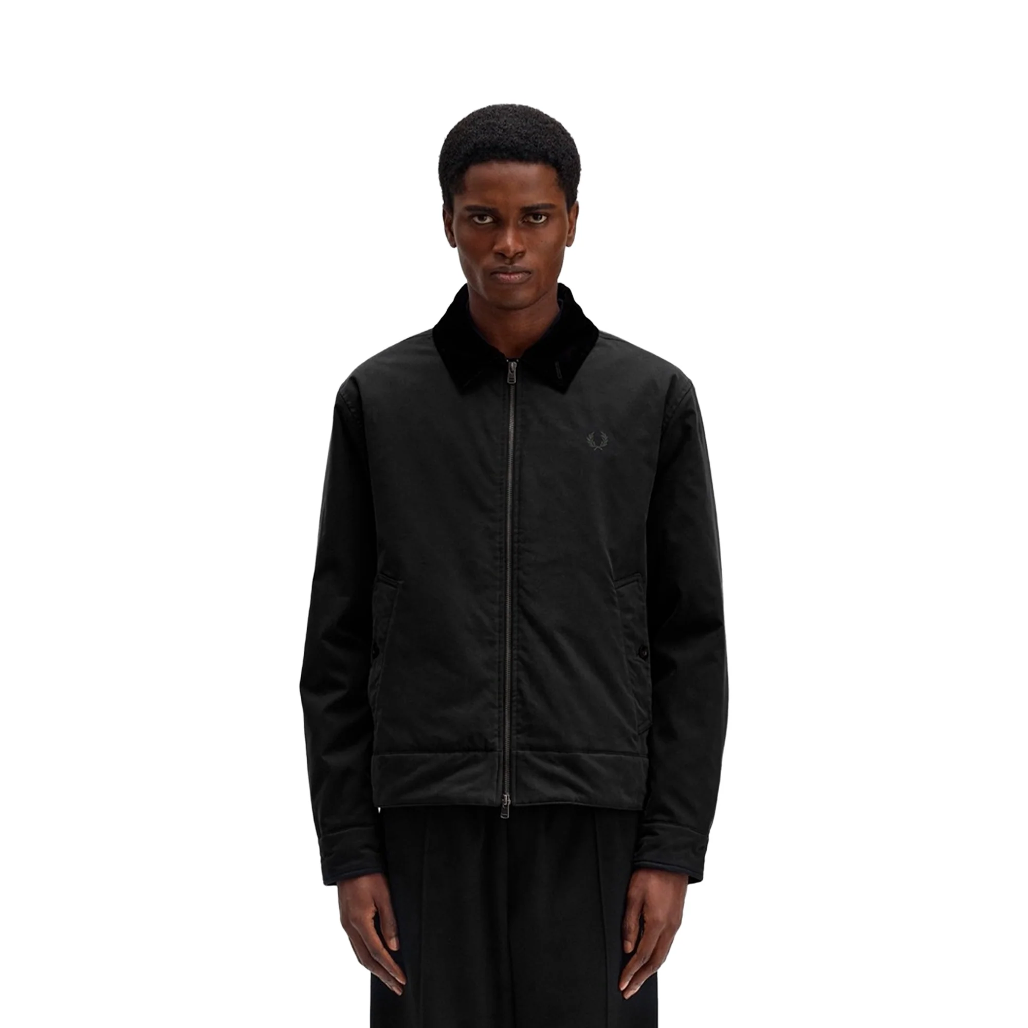 Fred Perry Cotton Caban Jacket Black