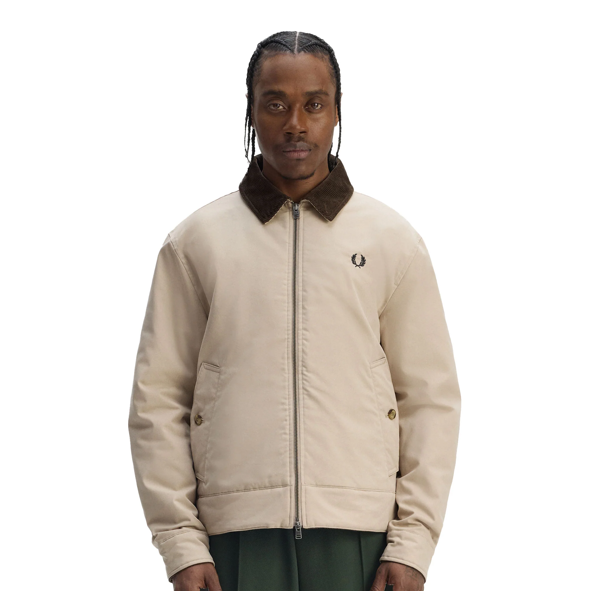 Fred Perry Cotton Caban Jacket Warm Oat