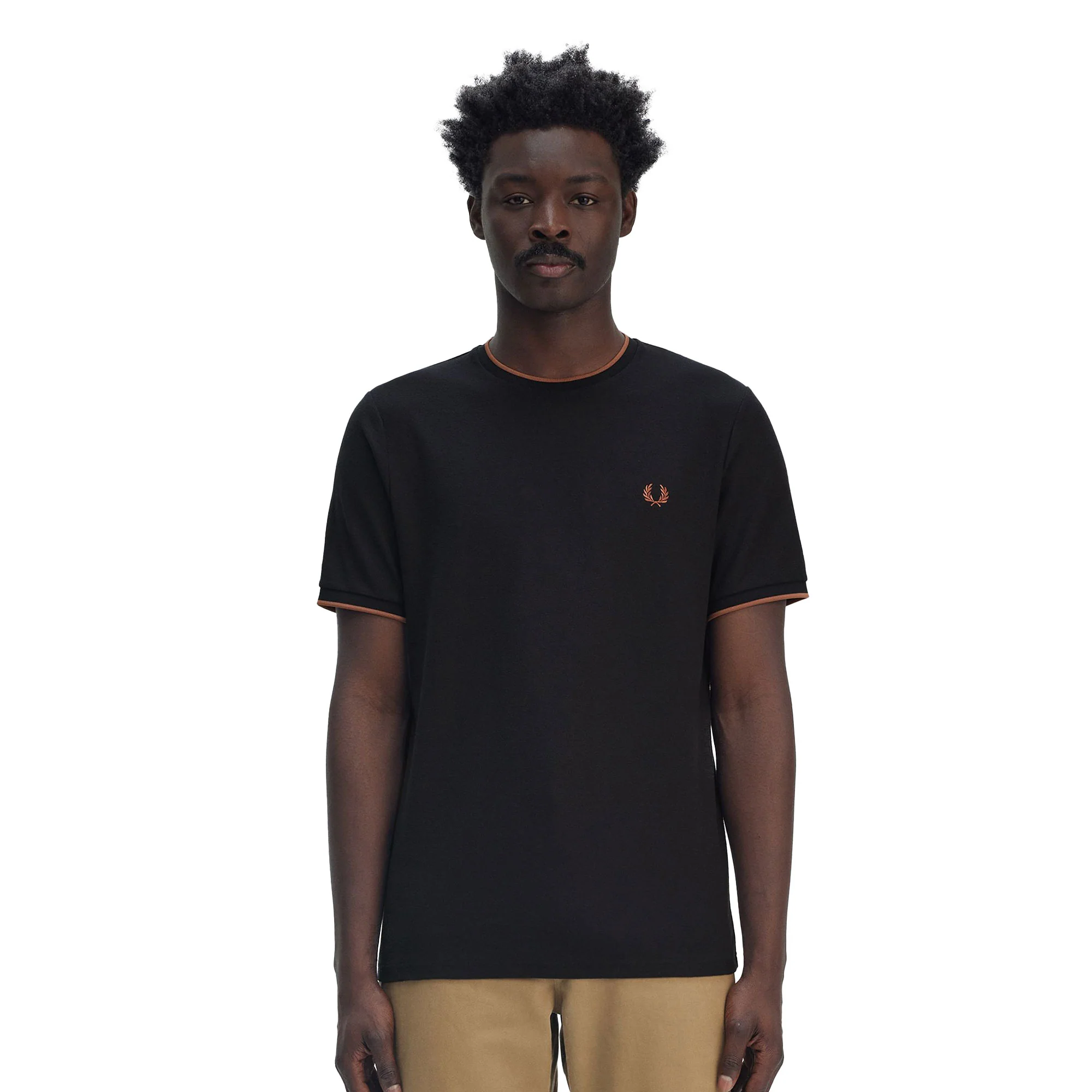 Fred Perry Crepe Piqué T-Shirt Navy