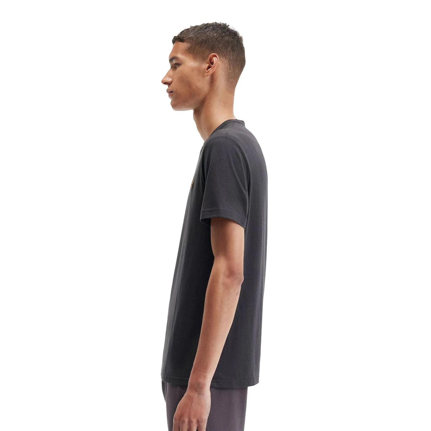 Fred Perry Crew Neck T-Shirt Anchor Grey/Dark Caramel - Image 2