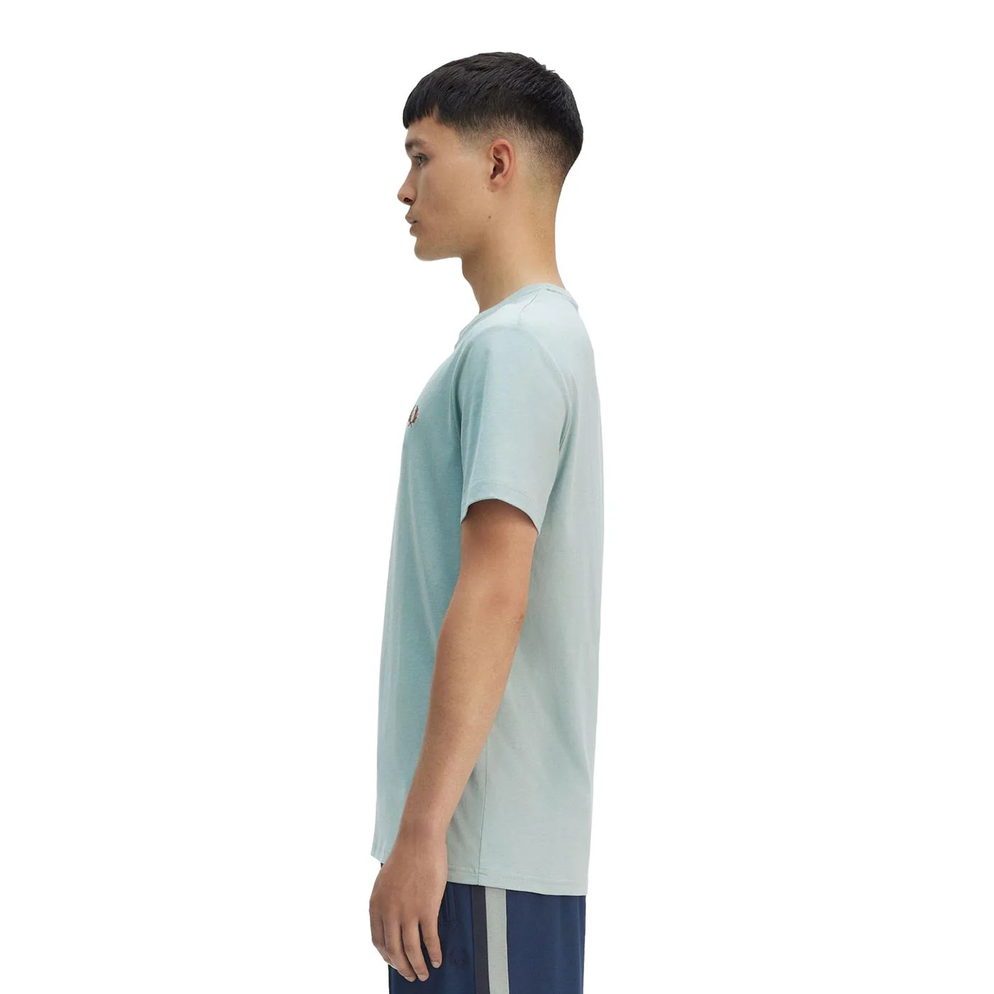 Fred Perry Crew Neck T-Shirt Silver Blue - Image 2