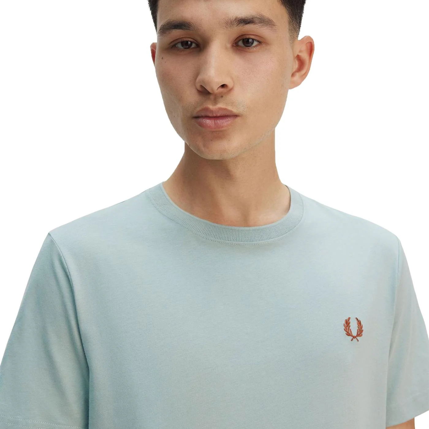 Fred Perry Crew Neck T-Shirt Silver Blue - Image 3