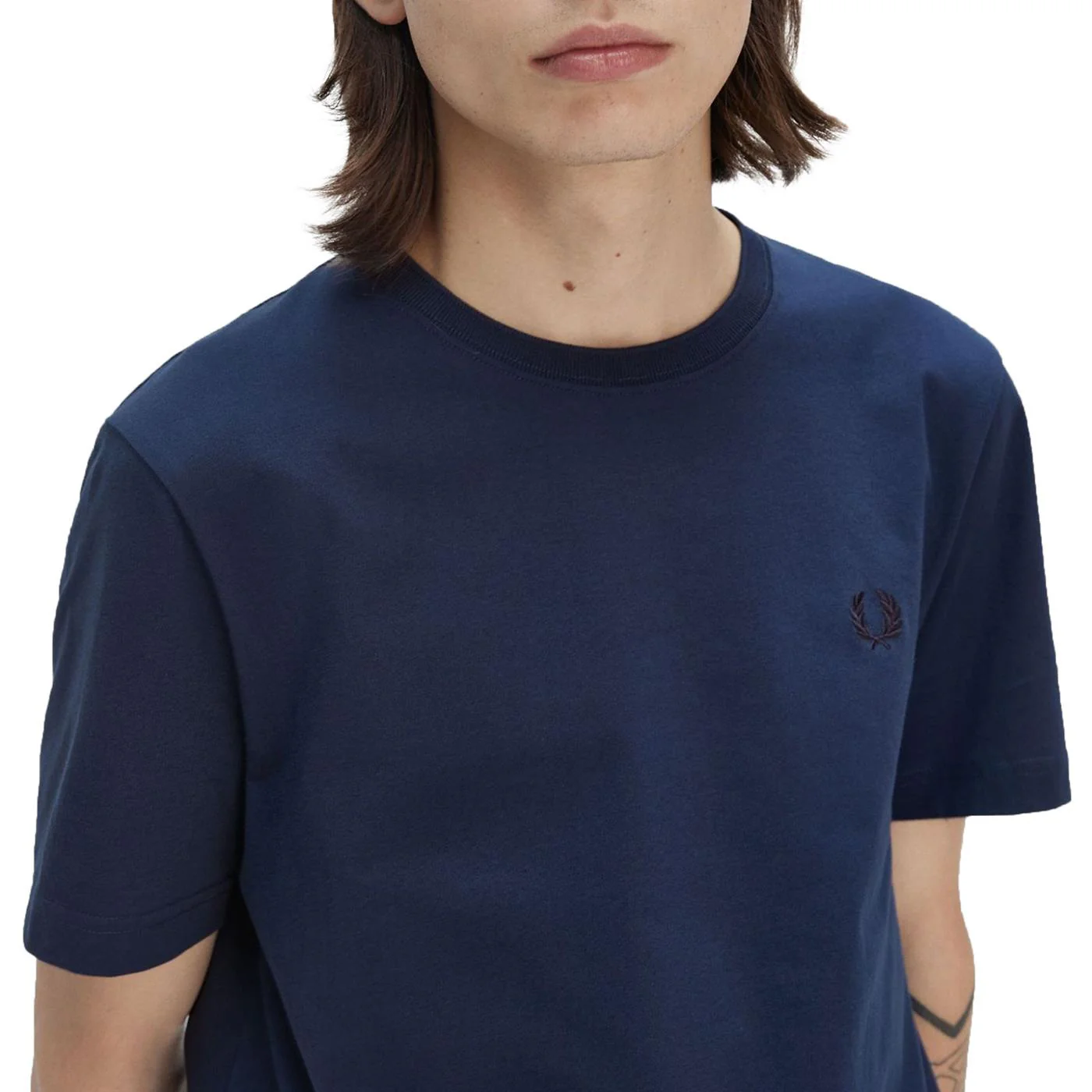 Fred Perry Crew Neck T-Shirt Tennis Blue - Image 3