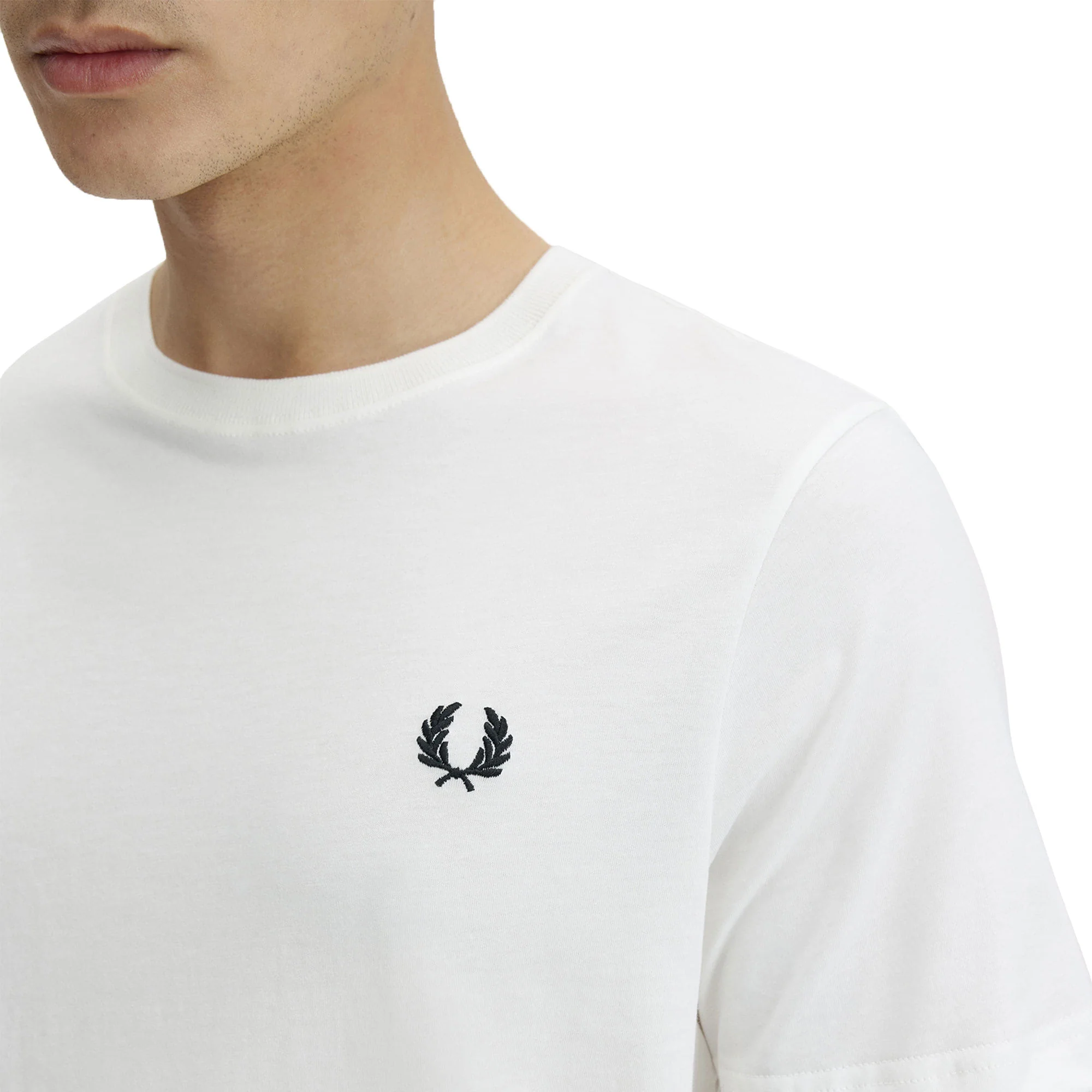 Fred Perry Crew T-Shirt Snow White - Image 3