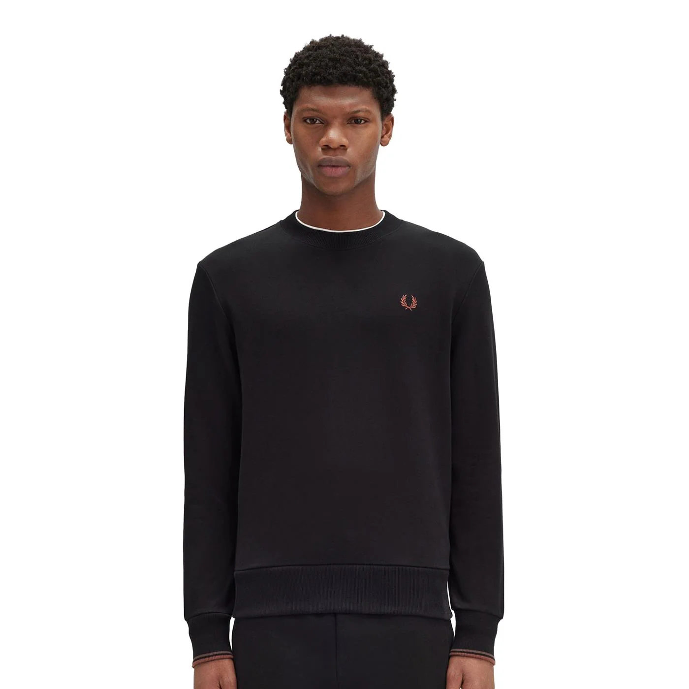 Fred Perry Crewneck Sweatshirt Black/Whisky Brown