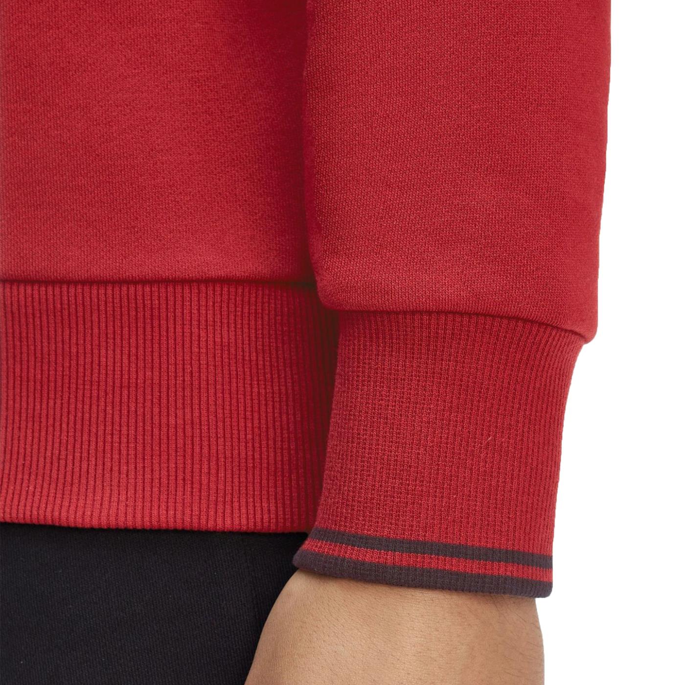 Fred Perry Crewneck Sweatshirt Burnt Red - Image 3