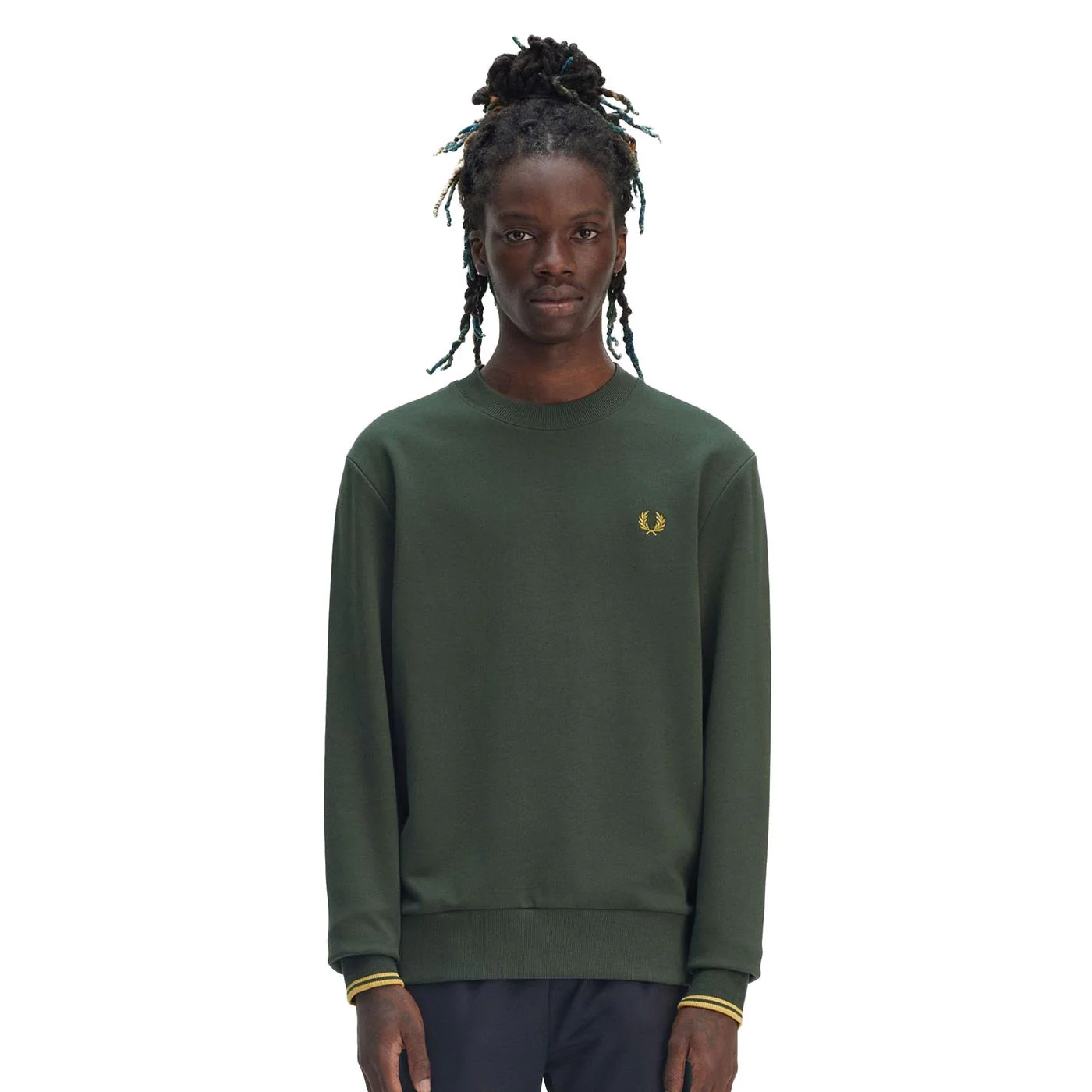 Fred Perry Crewneck Sweatshirt Court Green