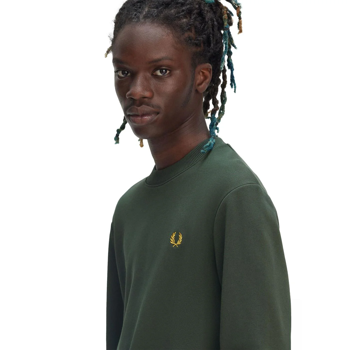 Fred Perry Crewneck Sweatshirt Court Green - Image 3