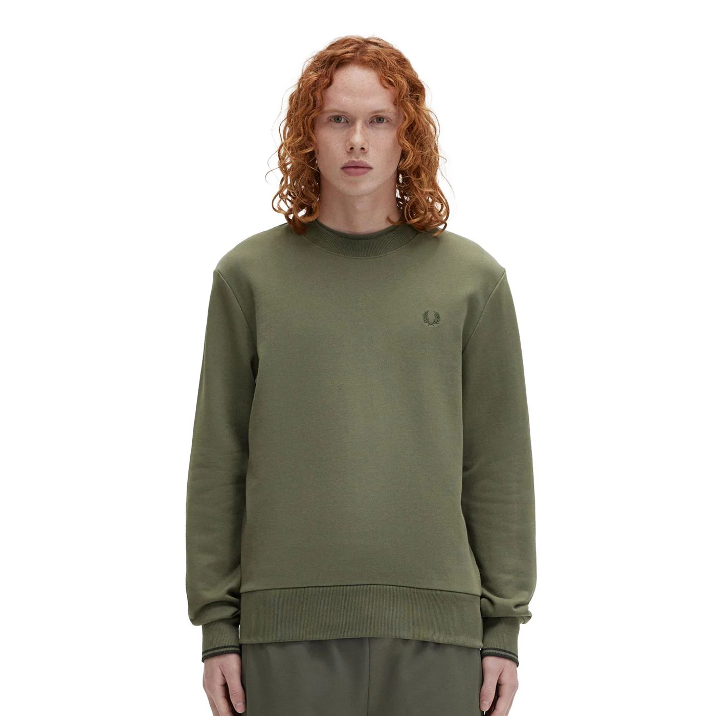 Fred Perry Crewneck Sweatshirt Laurel Wreath Green