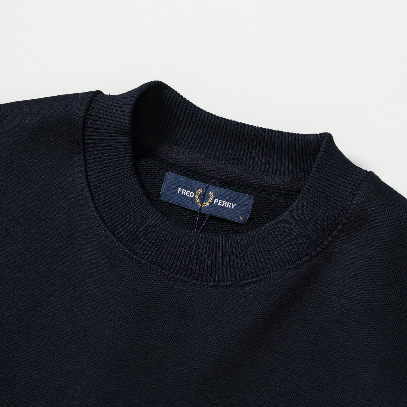 Fred Perry Crewneck Sweatshirt Navy - Image 4