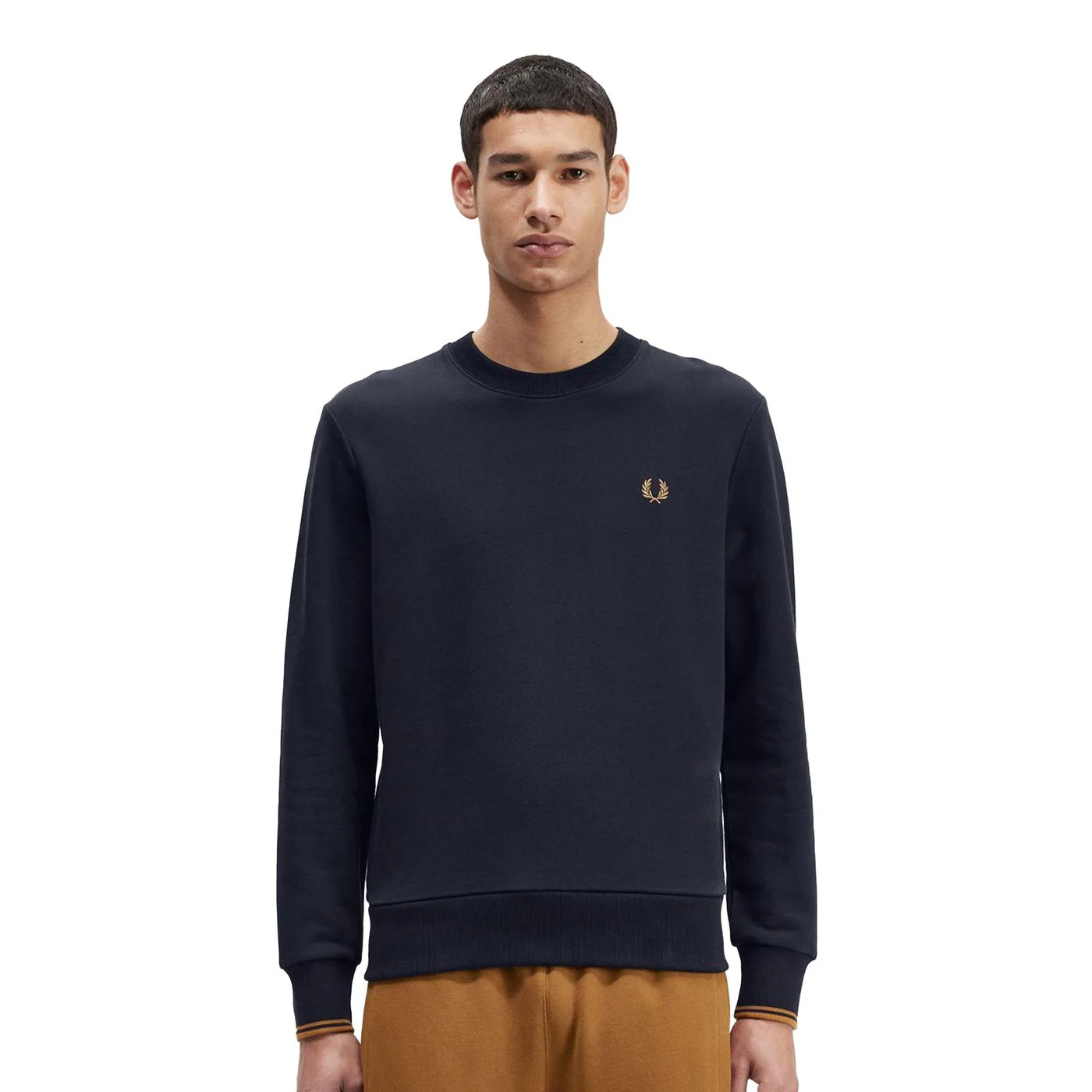 Fred Perry Crewneck Sweatshirt Navy/Dark Caramel