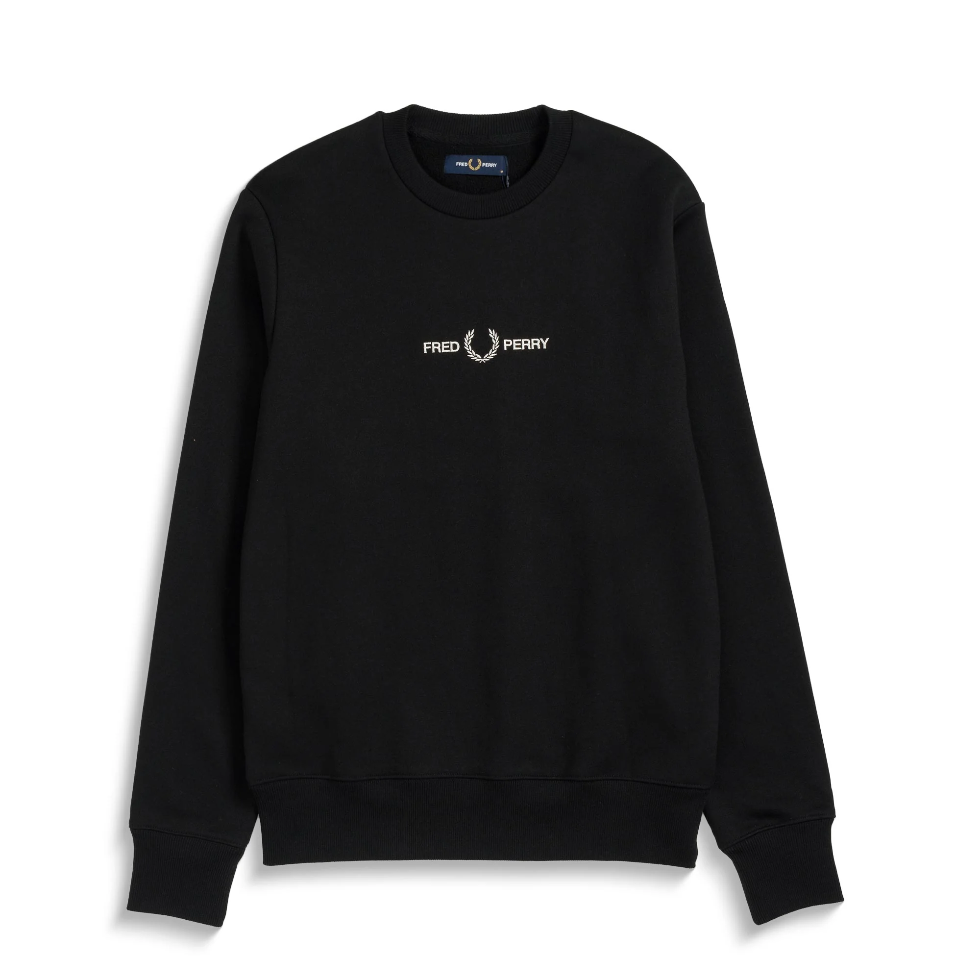 Fred Perry Embroidered Sweatshirt Black