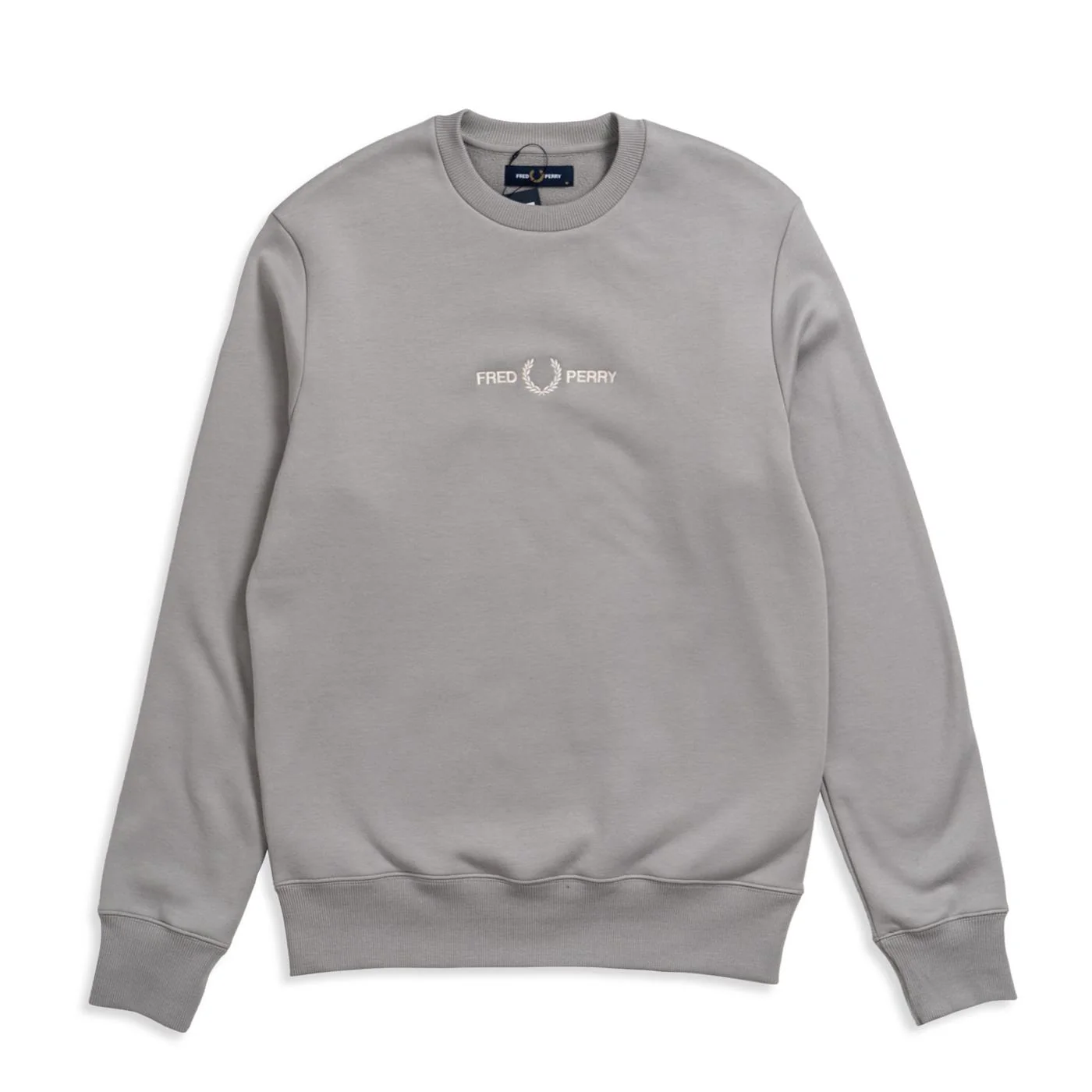 Fred Perry Embroidered Sweatshirt Limestone