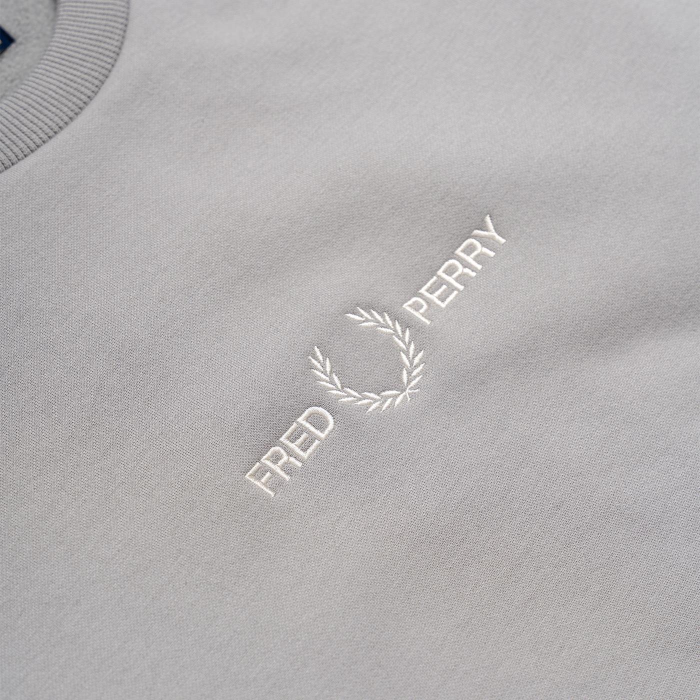 Fred Perry Embroidered Sweatshirt Limestone - Image 2