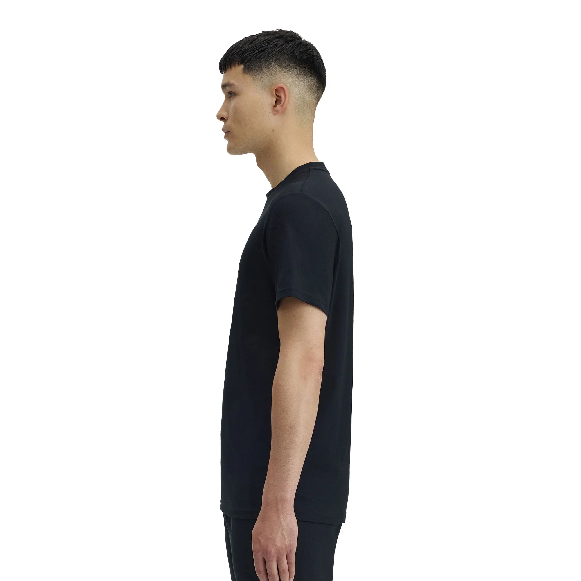 Fred Perry Embroidered T-Shirt Black - Image 2