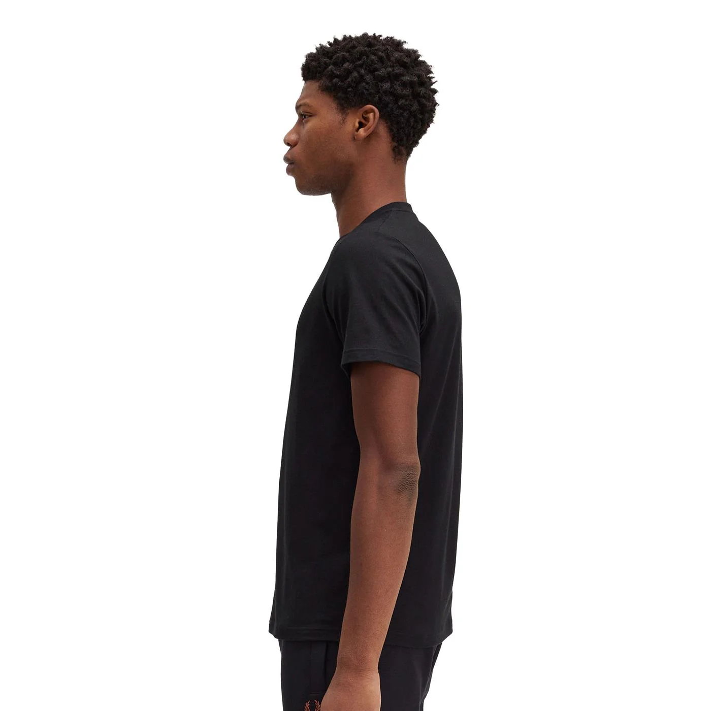 Fred Perry Embroidered T-Shirt Black/Whisky Brown - Image 3