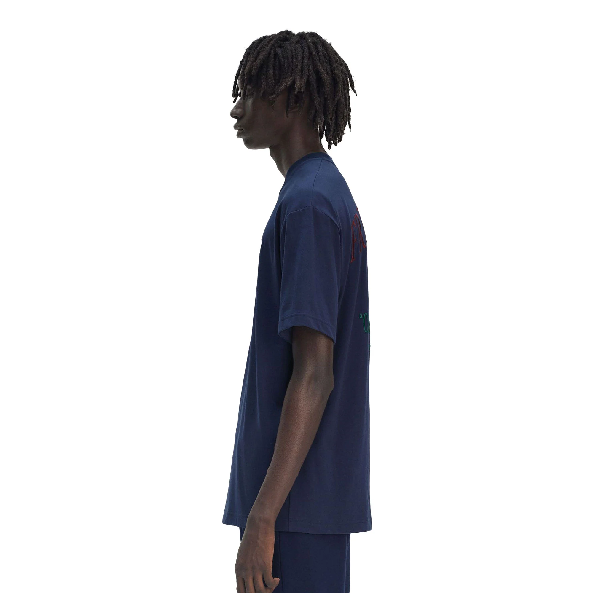 Fred Perry Embroidered T-Shirt Tennis Blue - Image 3
