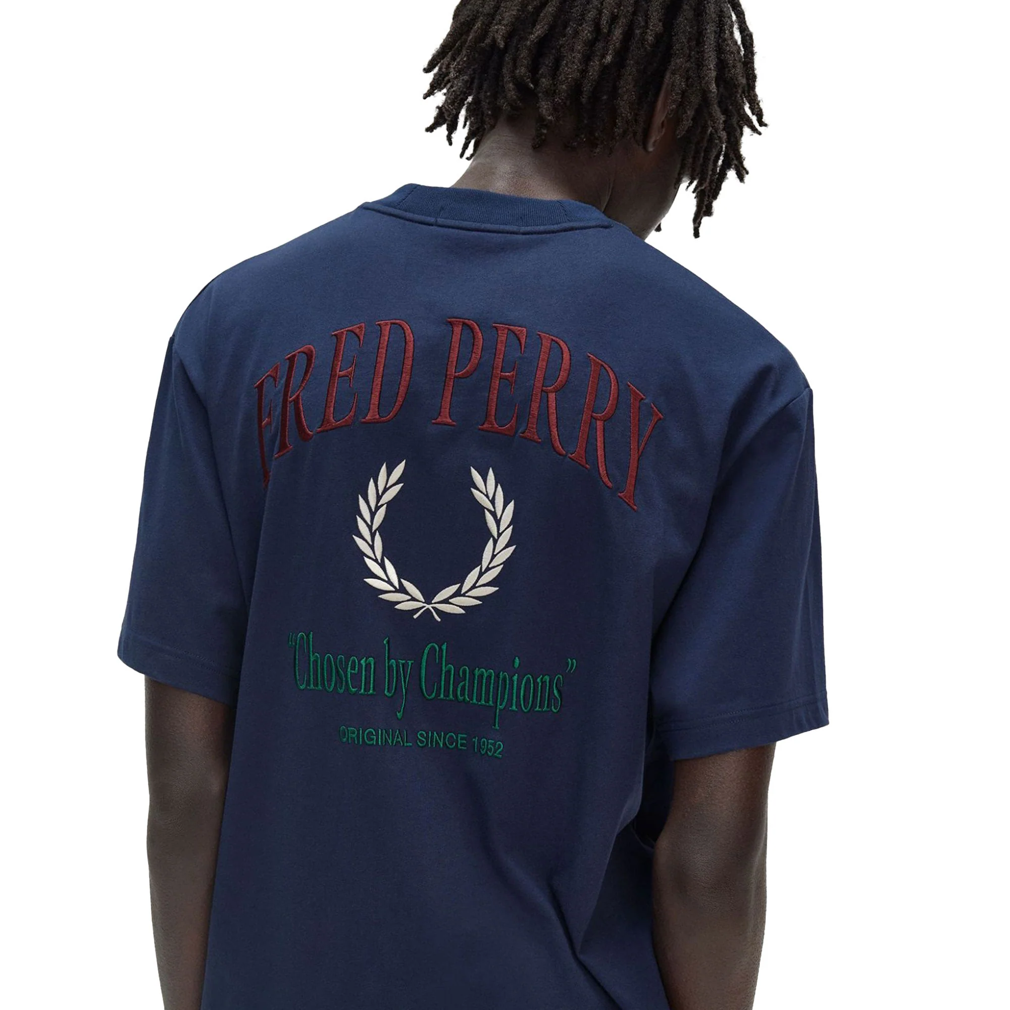 Fred Perry Embroidered T-Shirt Tennis Blue - Image 5