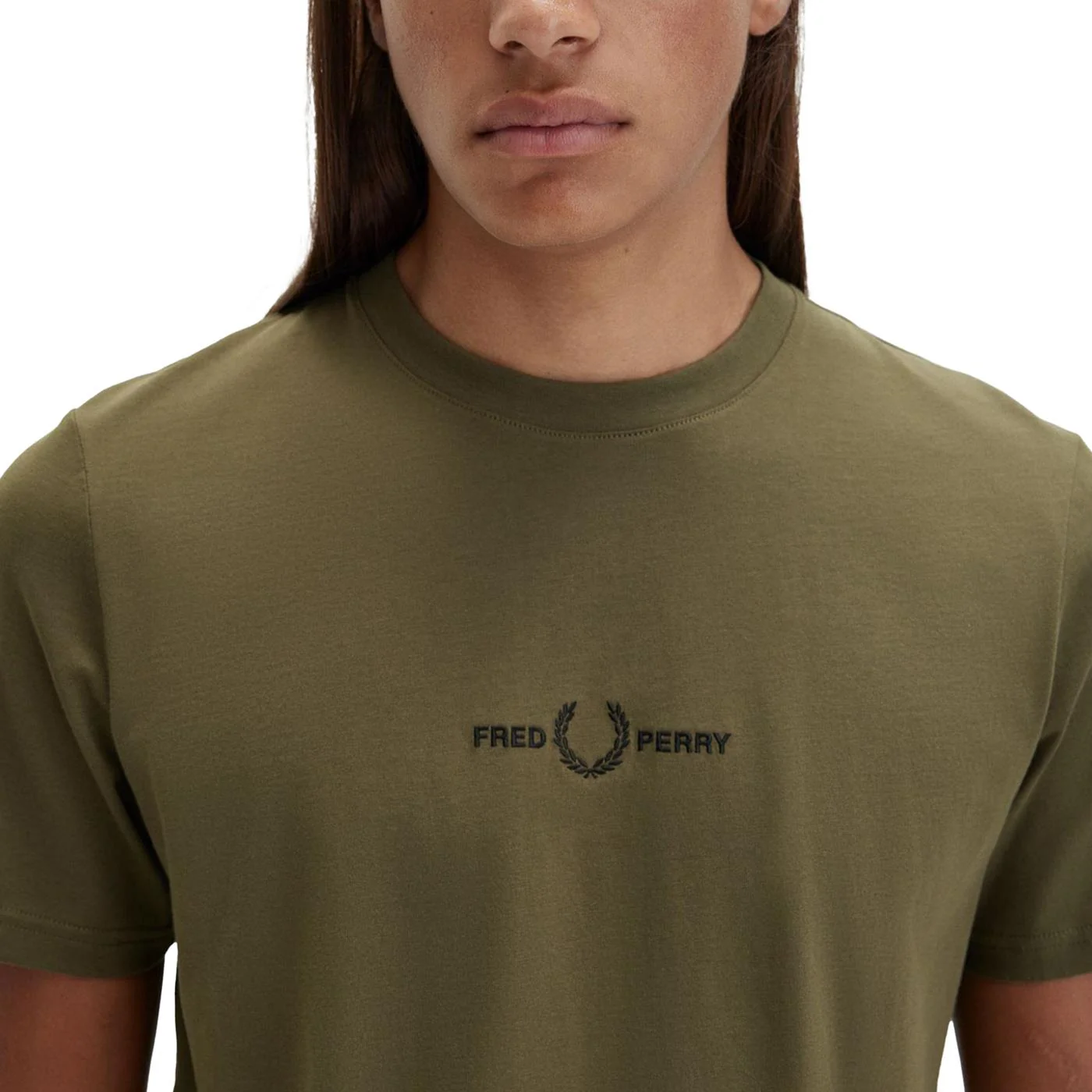 Fred Perry Embroidered T-Shirt Uniform Green - Image 3