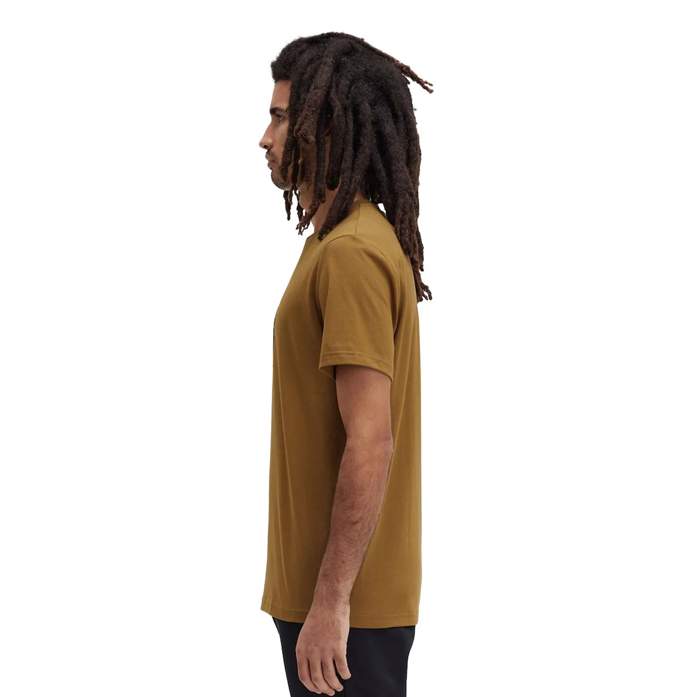 Fred Perry Flocked Laurel Wreath T-Shirt Light Oyster - Image 2