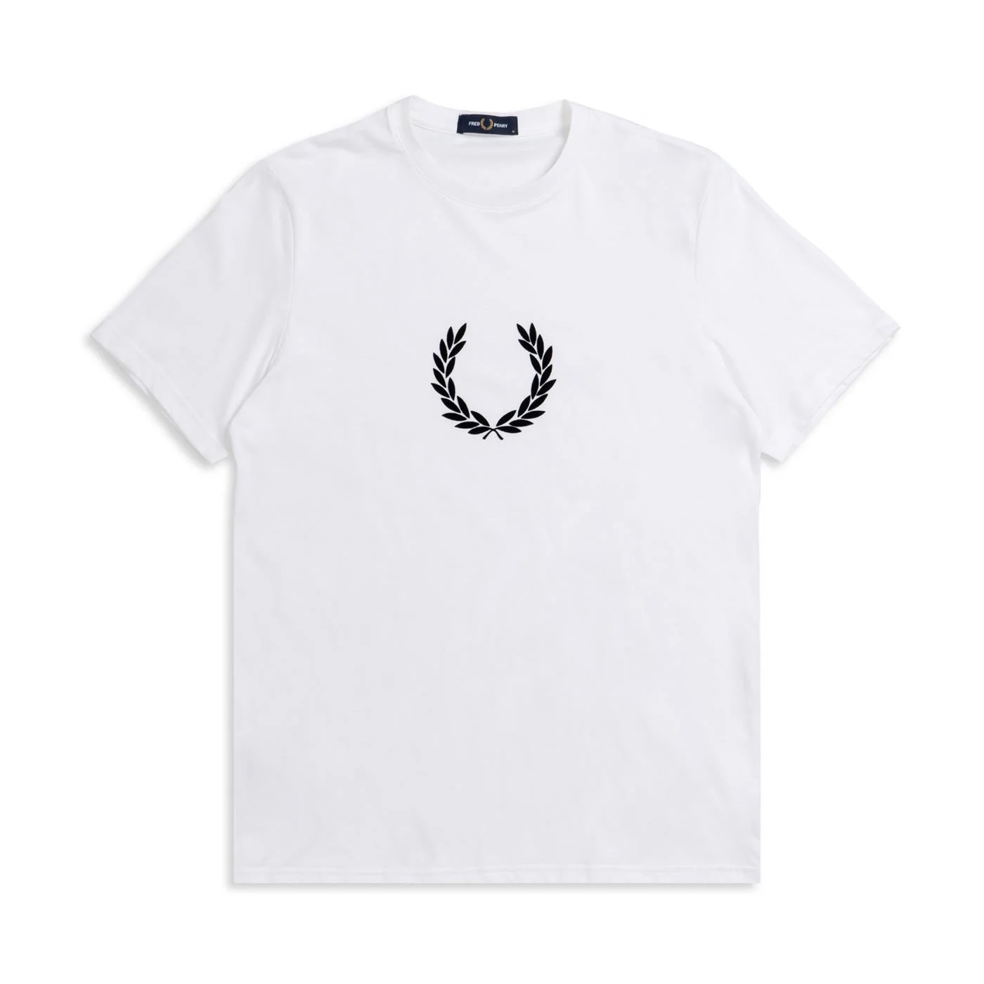 Fred Perry Flocked Laurel Wreath T-Shirt White