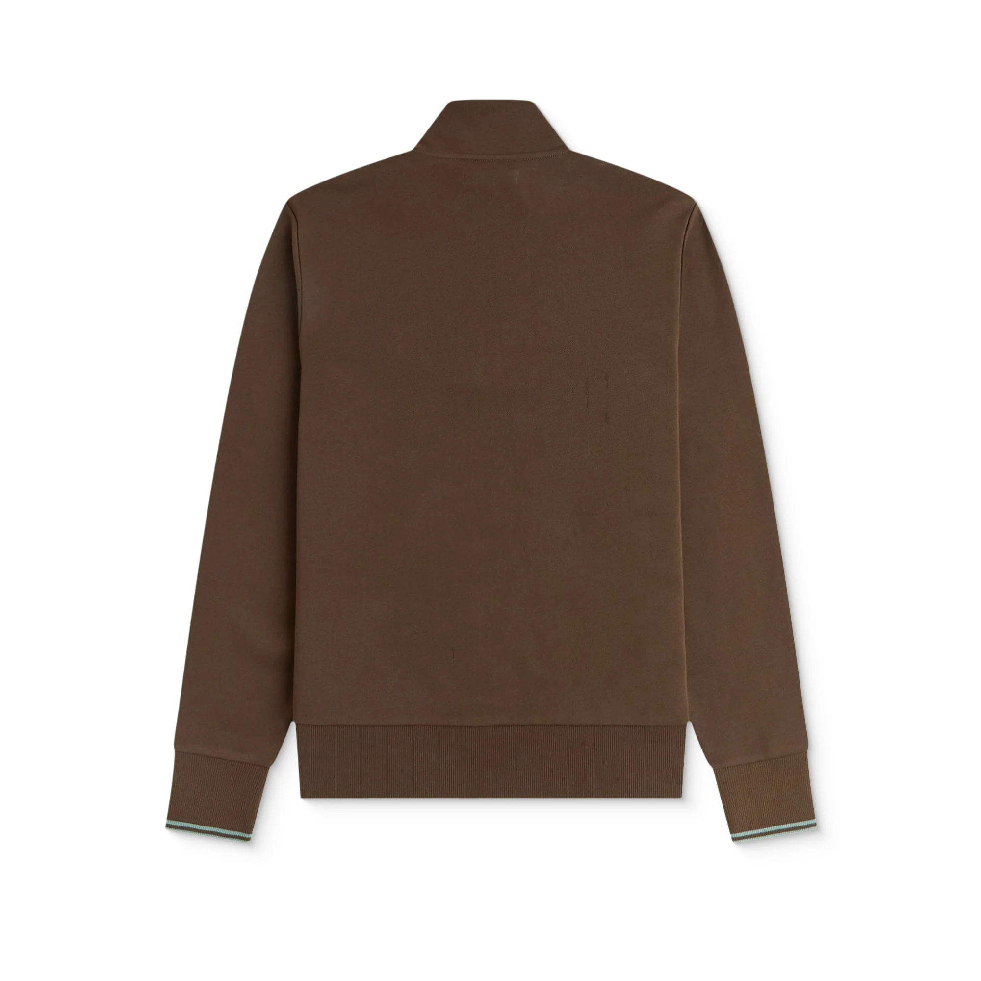 Fred Perry Half-Zip Sweatshirt Burnt Tobacco/Stockport Blue - Image 6