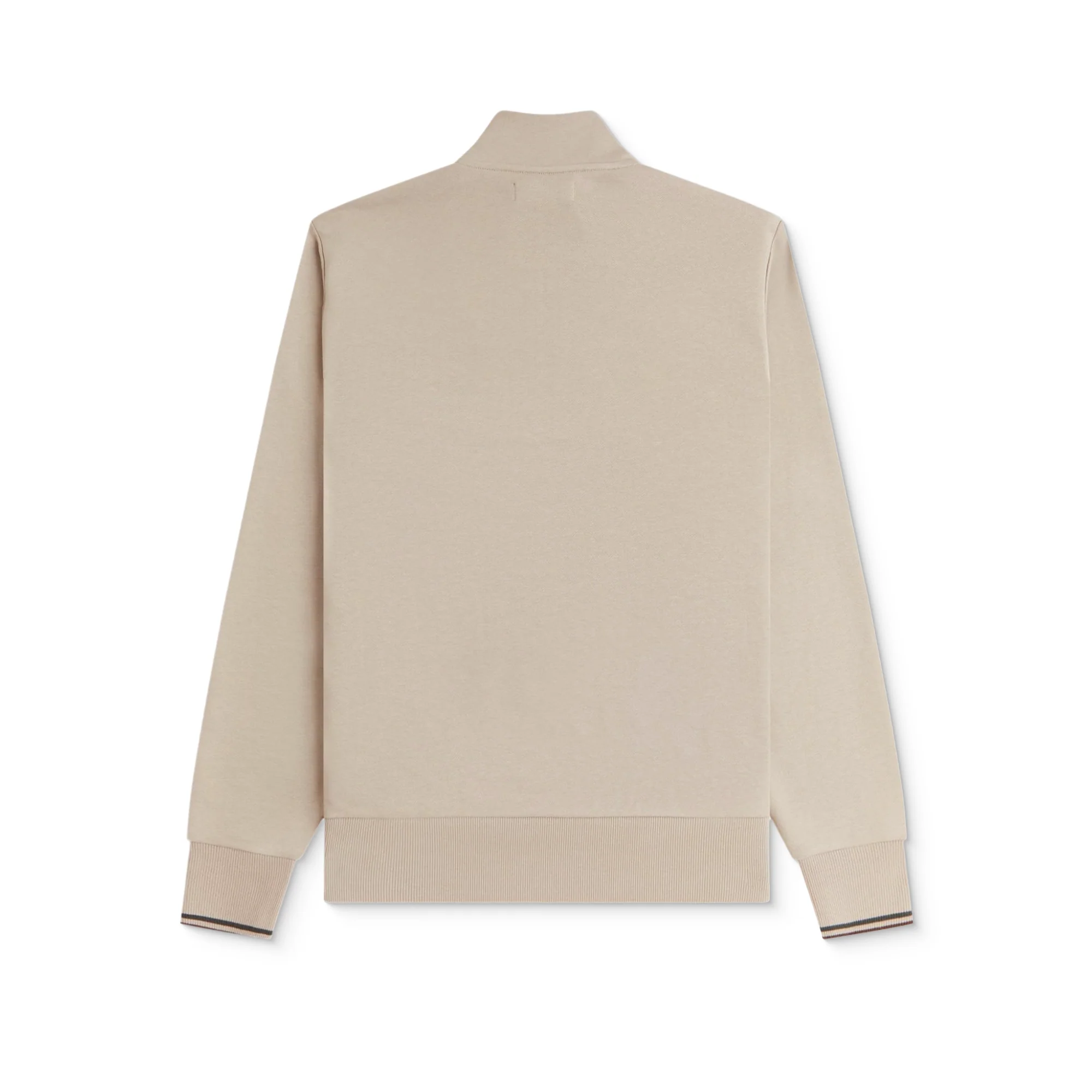 Fred Perry Half-Zip Sweatshirt Warm Oat/Court Green - Image 7