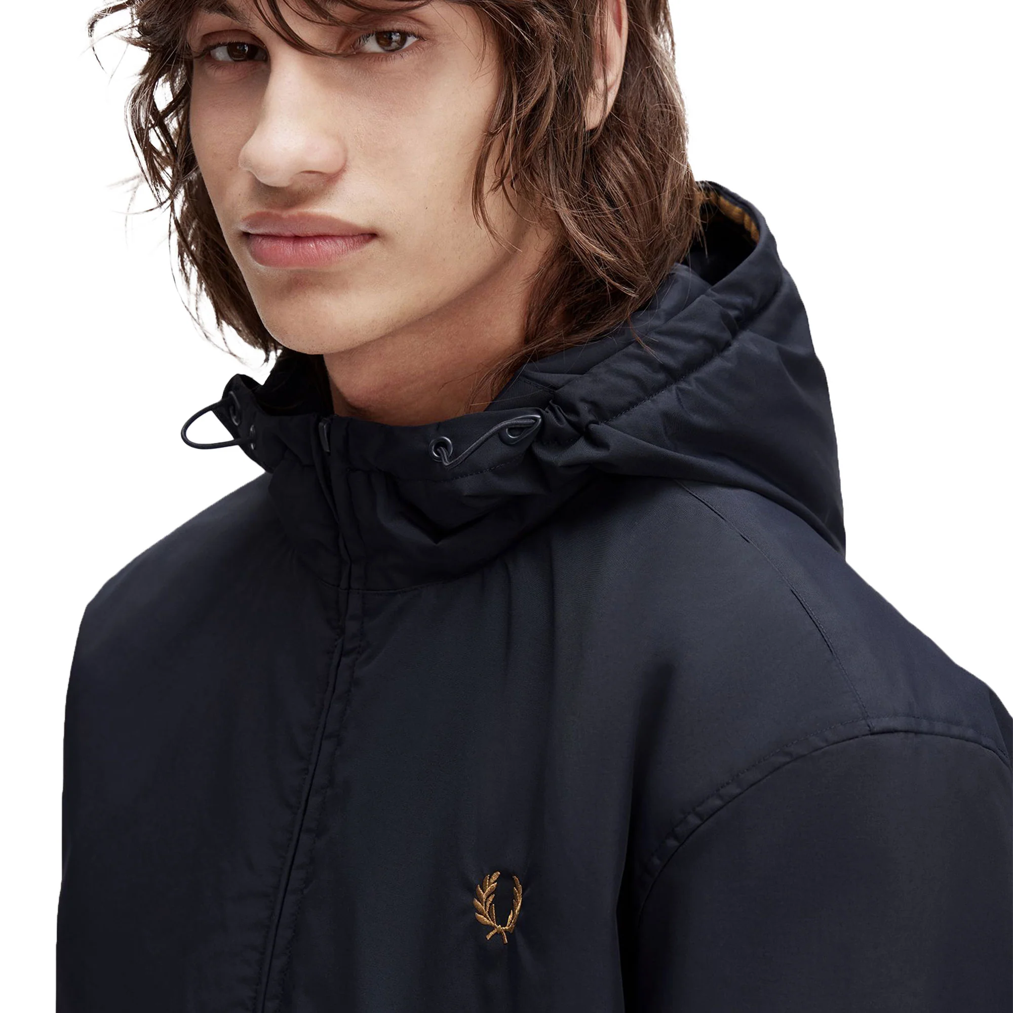 Fred Perry Hooded Brentham Jacket Navy - Image 4
