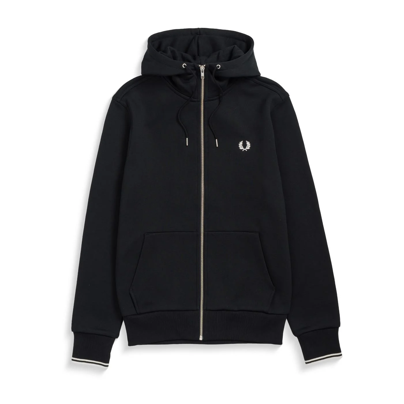 Fred Perry Hooded Full-Zip Jacket Black