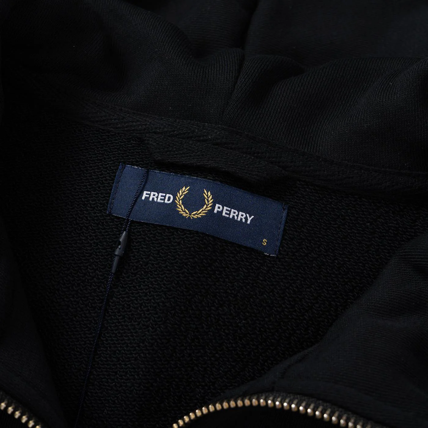 Fred Perry Hooded Full-Zip Jacket Black - Image 6