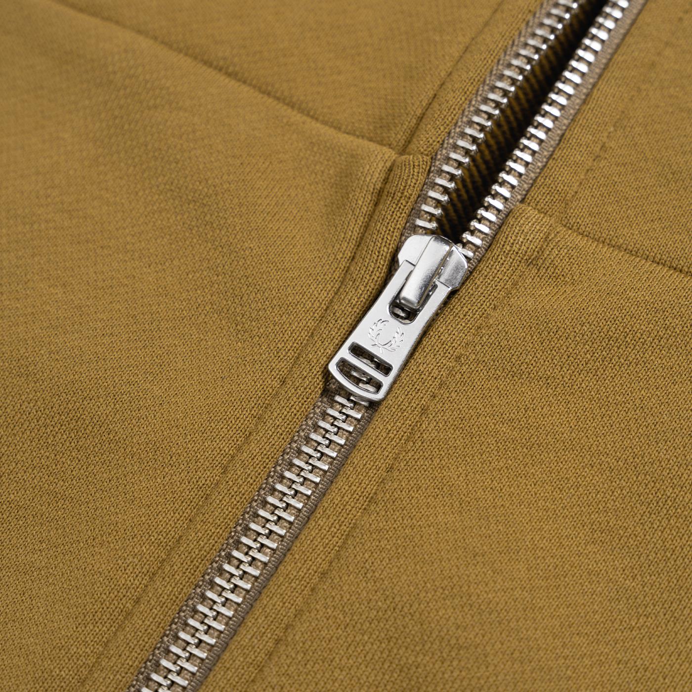 Fred Perry Hooded Full-Zip Jacket Dark Caramel - Image 3