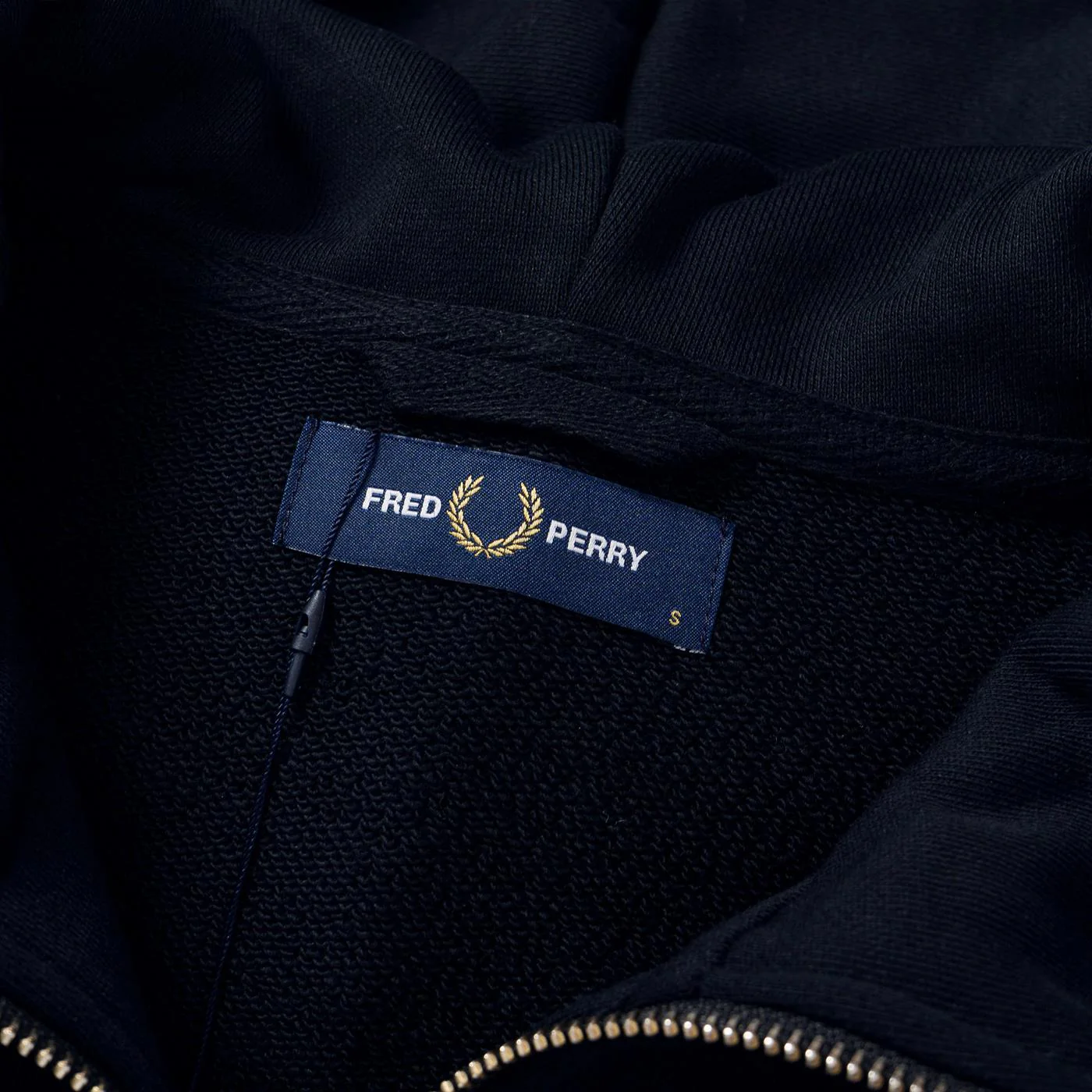 Fred Perry Hooded Full-Zip Jacket Navy - Image 6