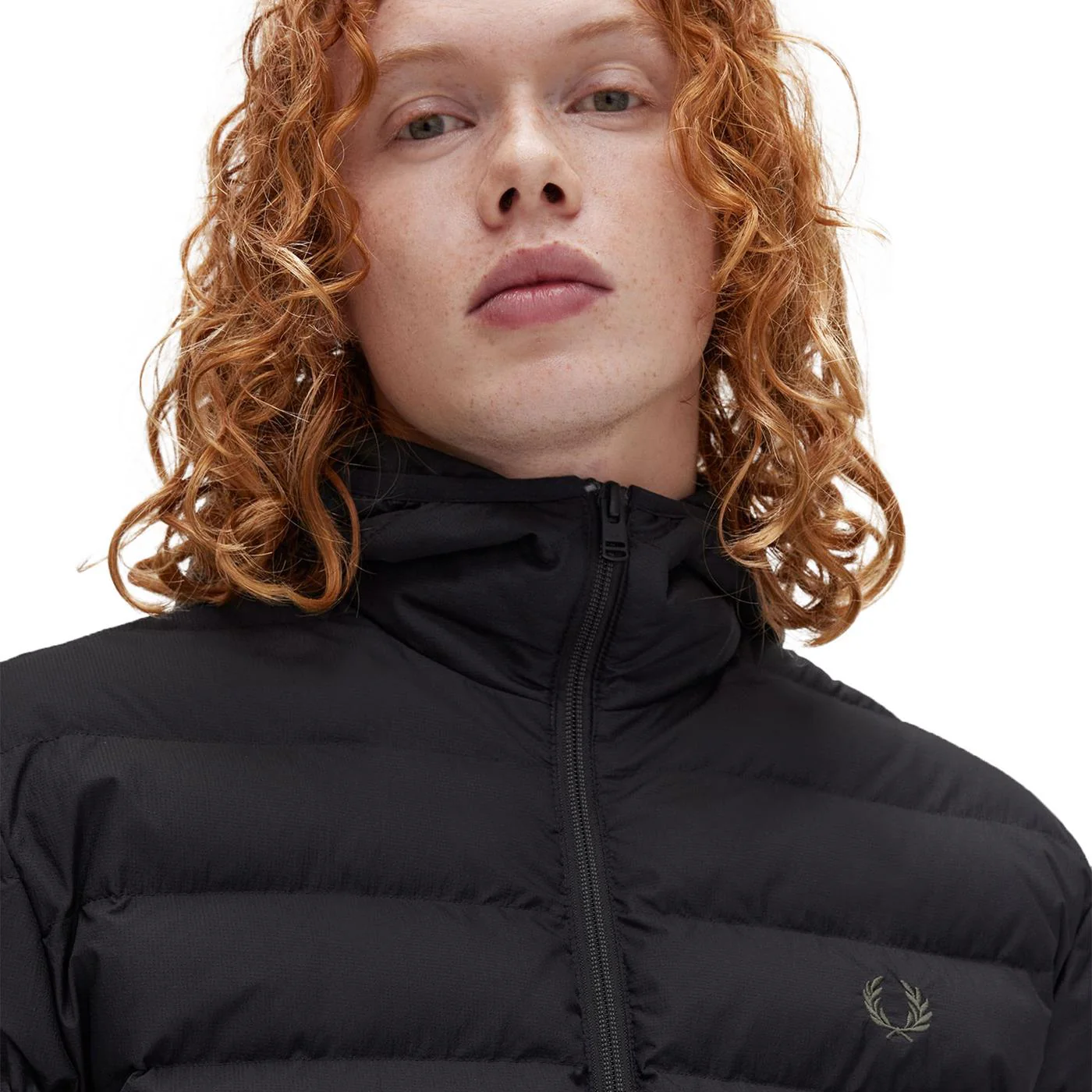 Fred Perry Hooded Insulated Jacket Black - Image 4