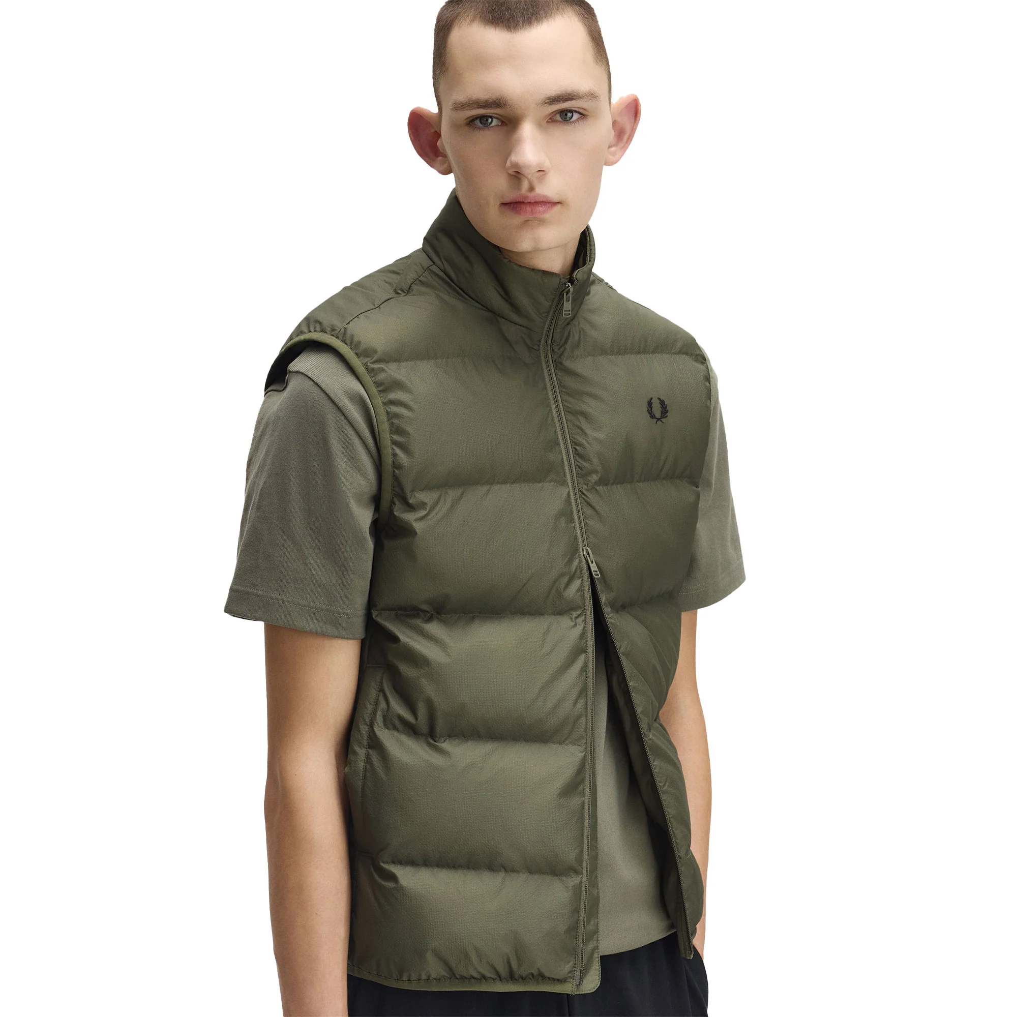 Fred Perry Insulated Gilet Laurel Wreath Green - Image 3