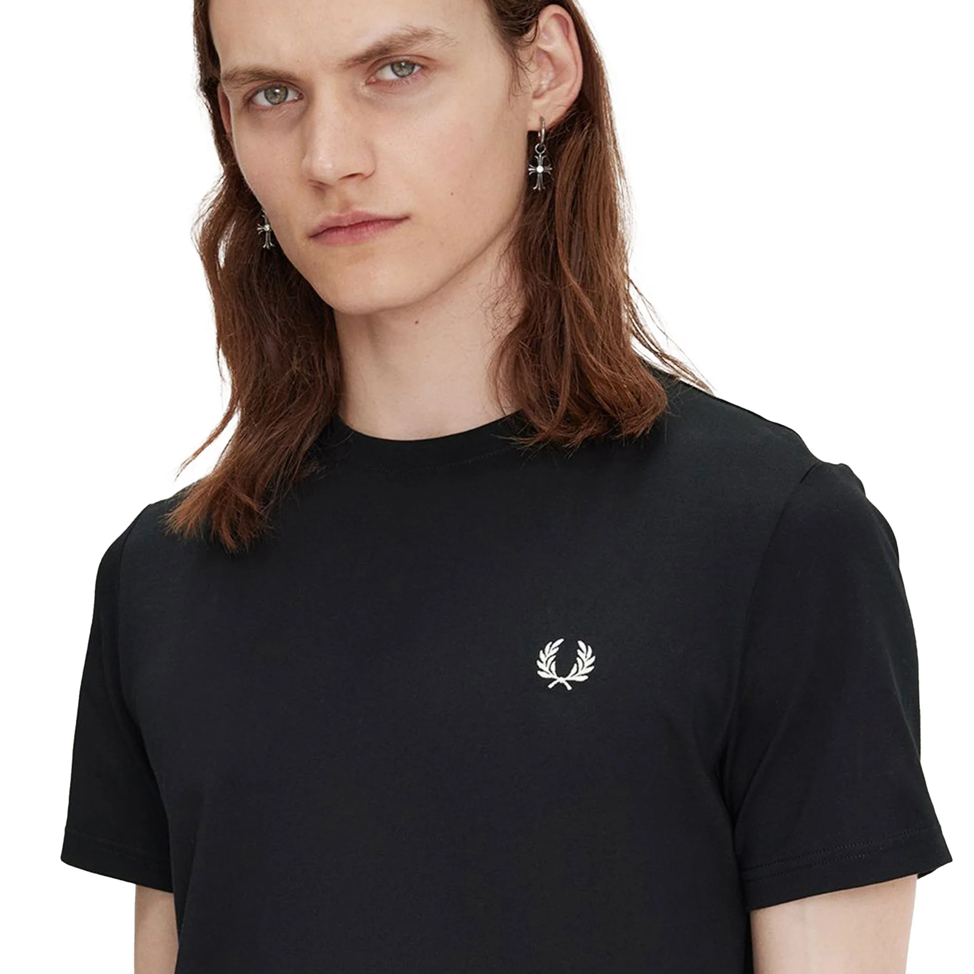 Fred Perry Laurel Wreath Graphic T-Shirt Black - Image 4