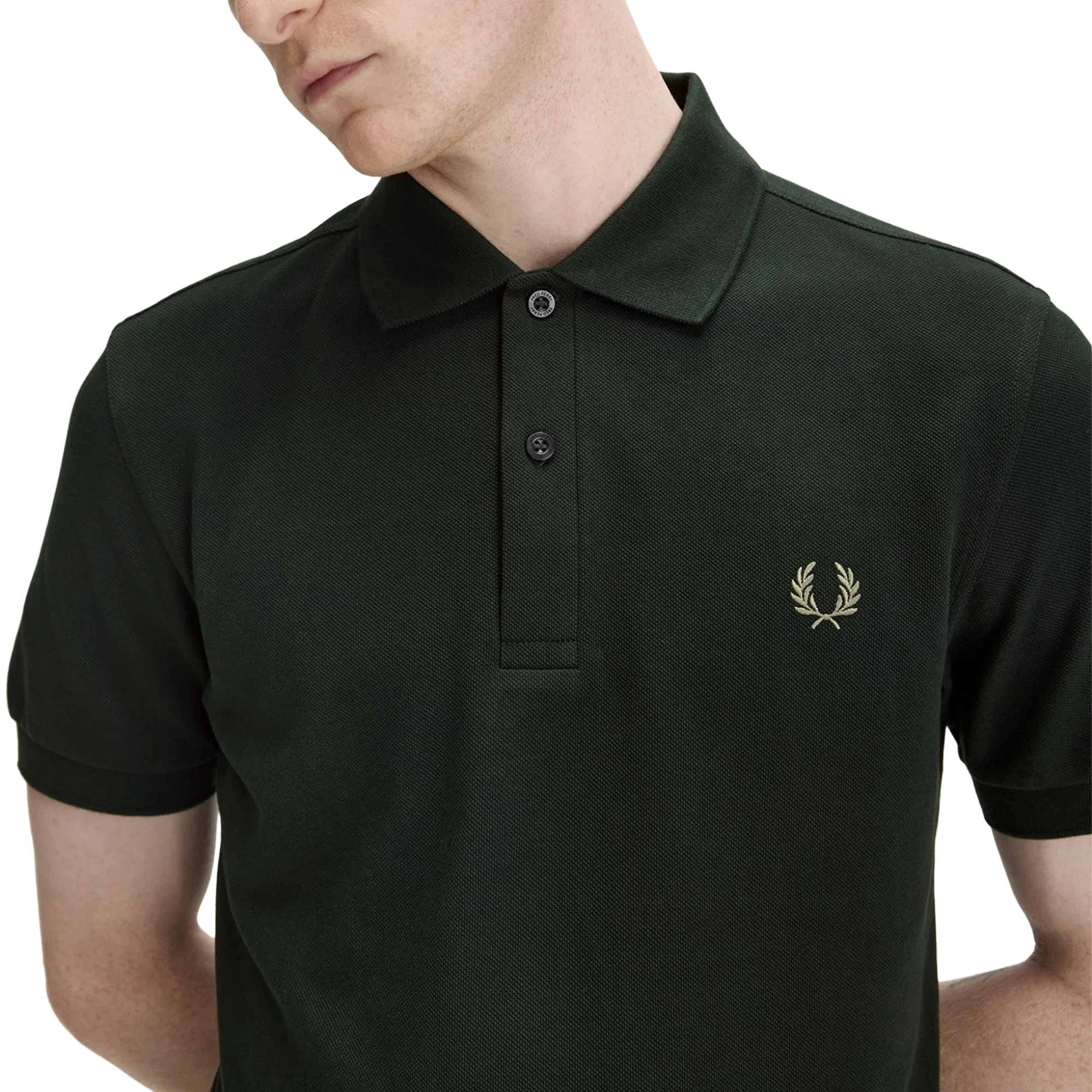 Fred Perry M6000 Polo Shirt Night Green/Olive Mint - Image 3