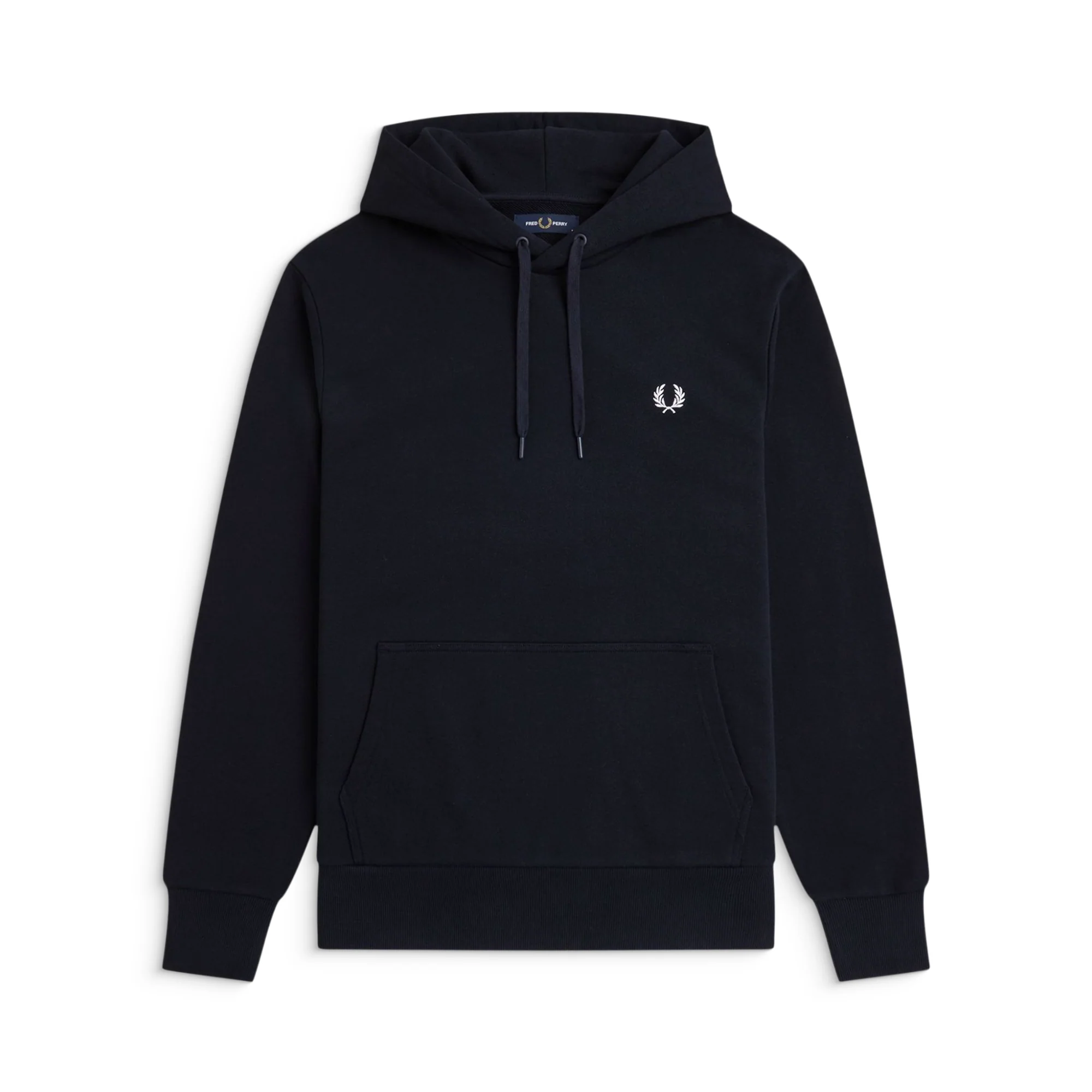 Fred Perry Monogram Hooded Sweatshirt Navy/Ice/Ice - Image 4