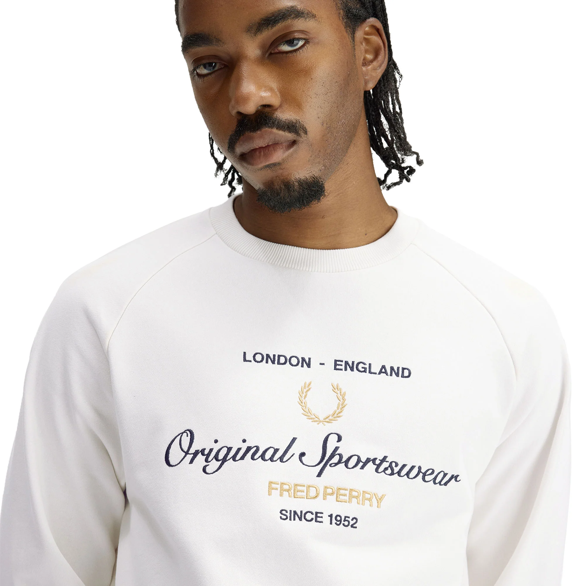 Fred Perry Original Sportswear Sweatshirt Snow White - Image 3