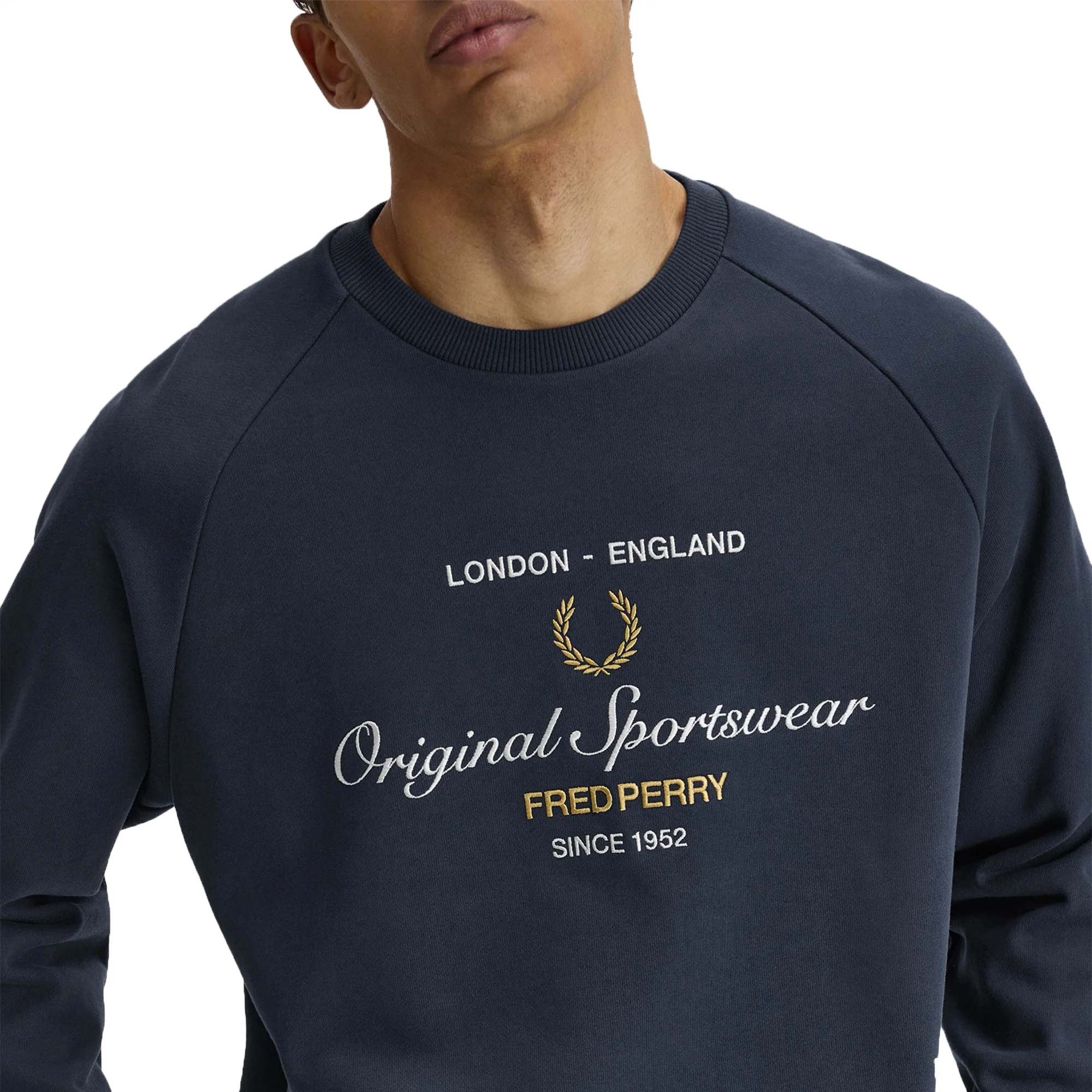 Fred Perry Original Sportswear Sweatshirt Tennis Blue - Image 3