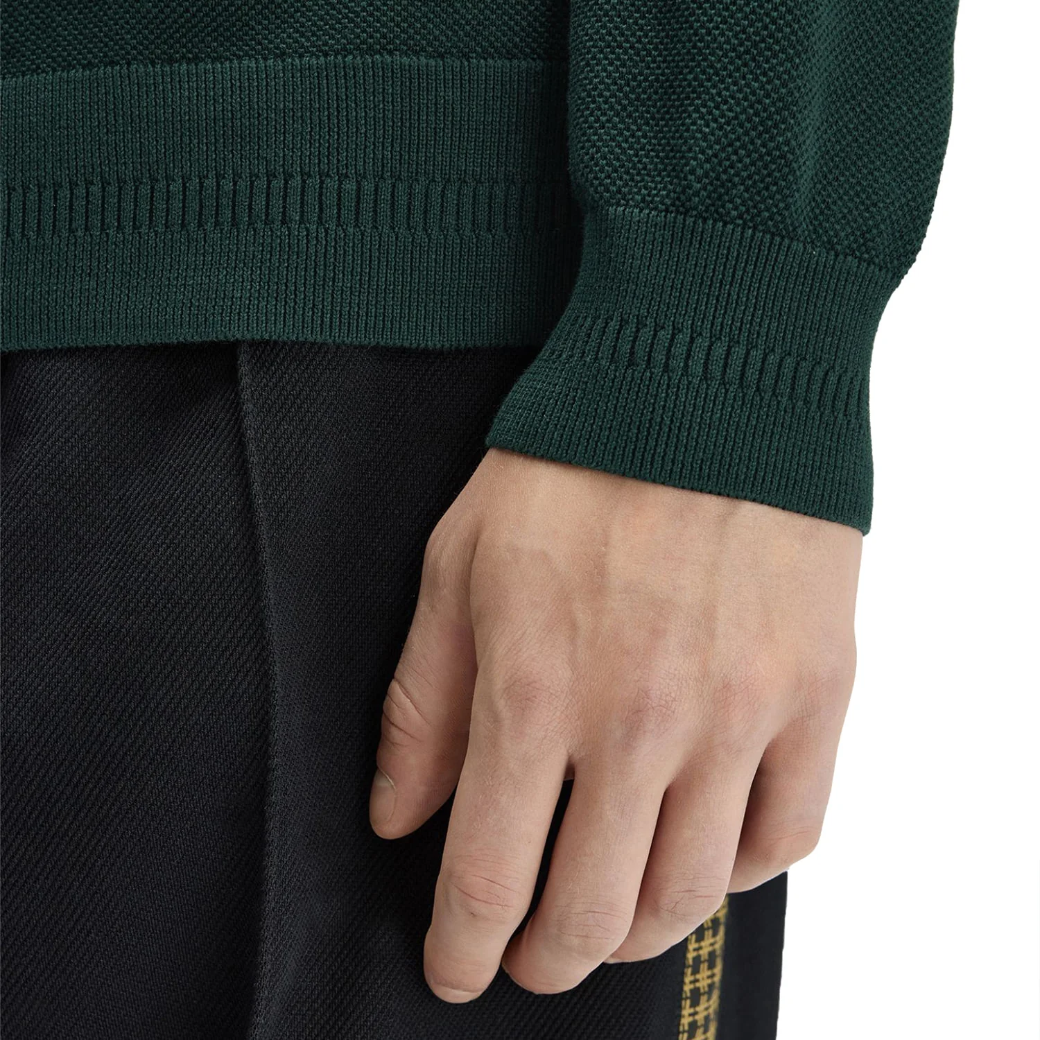 Fred Perry Pique Stitch Jumper Grassroots - Image 3