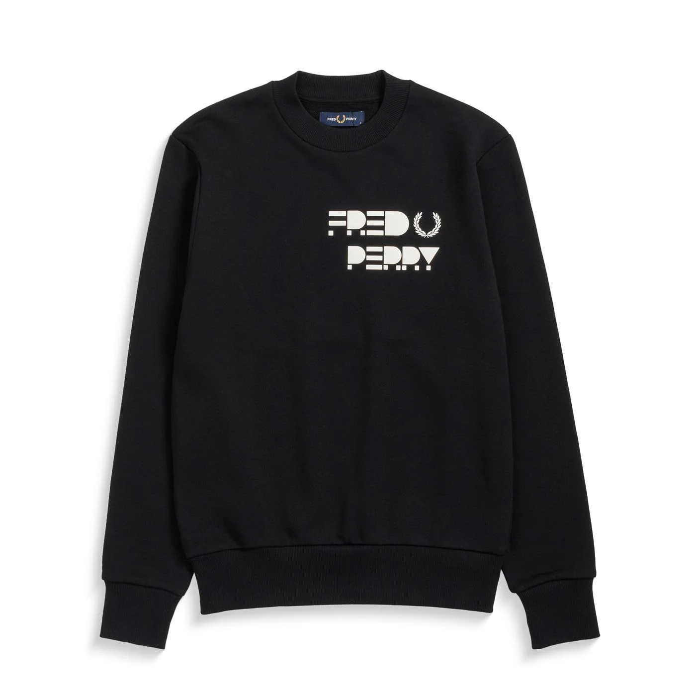 Fred Perry Raised Print Sweatshirt Black