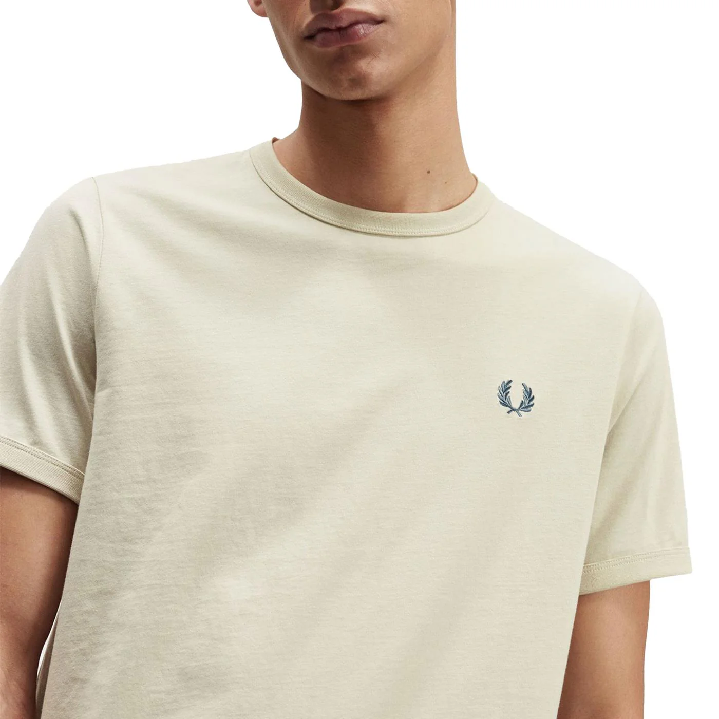 Fred Perry Ringer T-Shirt Light Oyster - Image 3