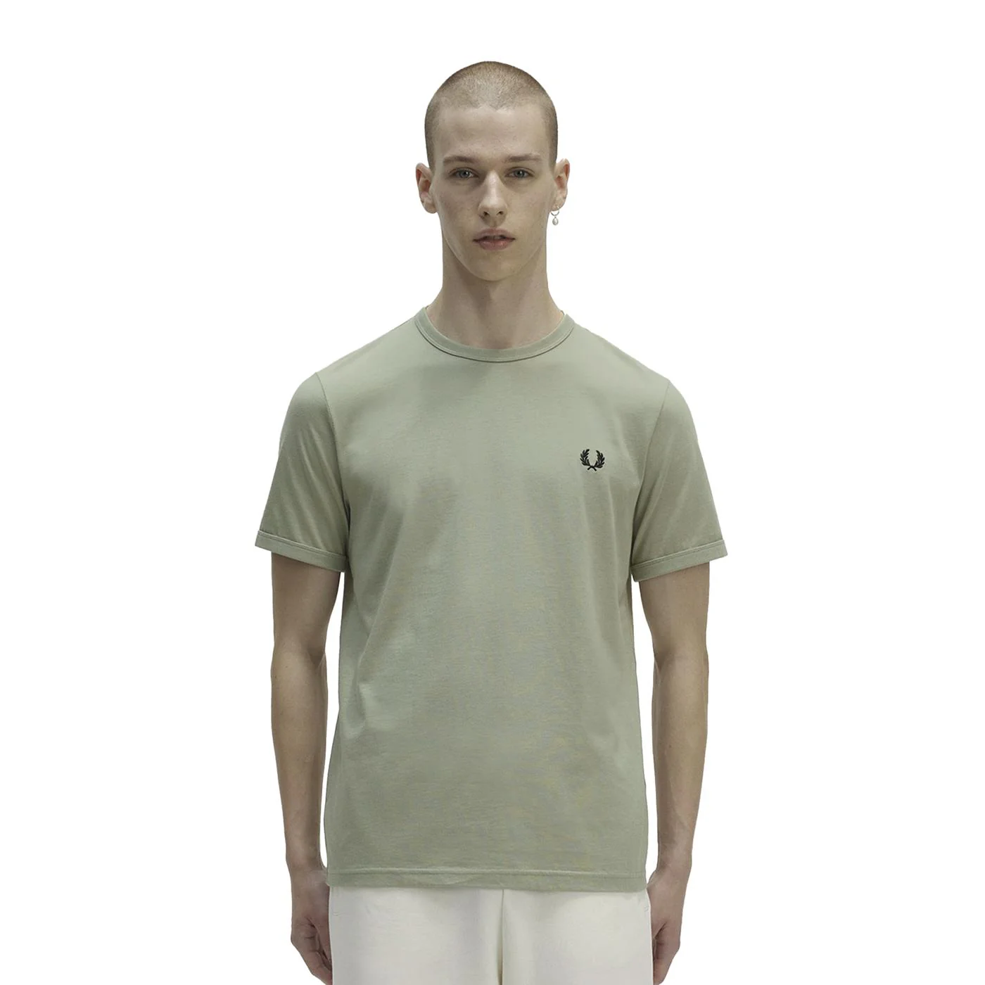 Fred Perry Ringer T-Shirt Seagrass