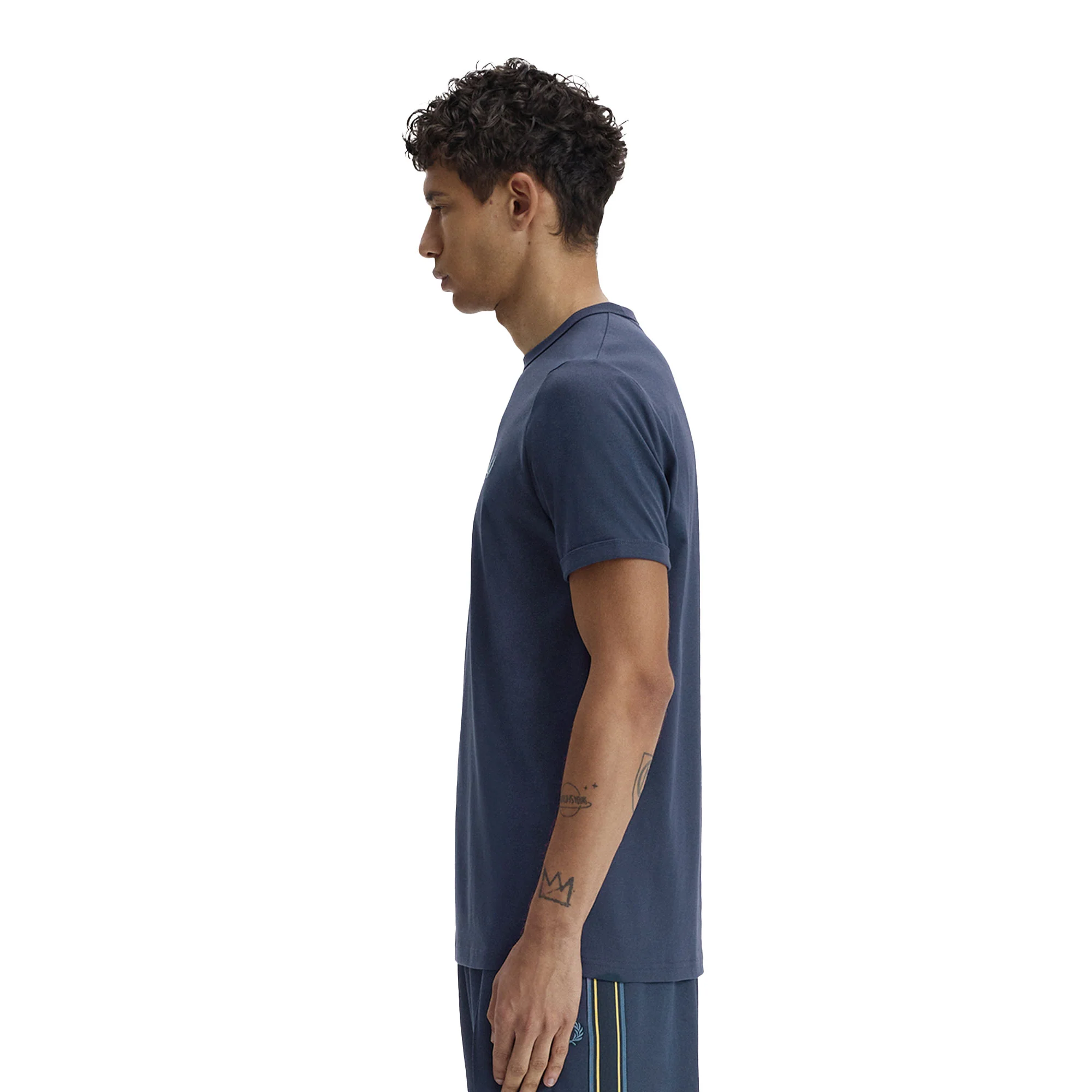 Fred Perry Ringer T-Shirt Tennis Blue - Image 2