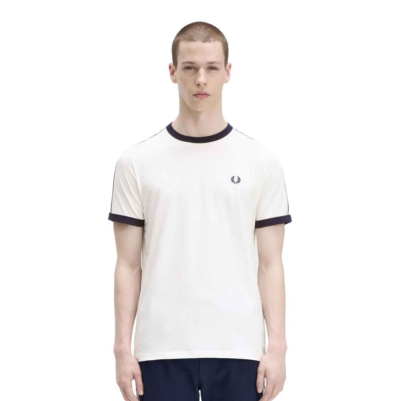 Fred Perry Taped Ringer T-Shirt Snow White