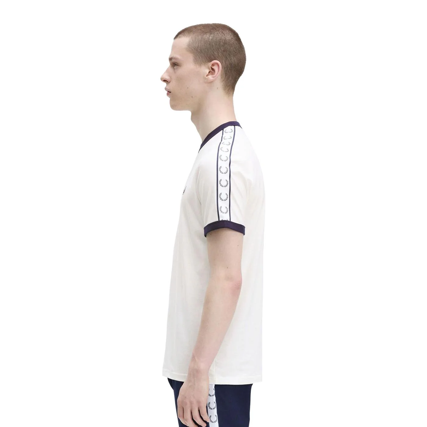 Fred Perry Taped Ringer T-Shirt Snow White - Image 2
