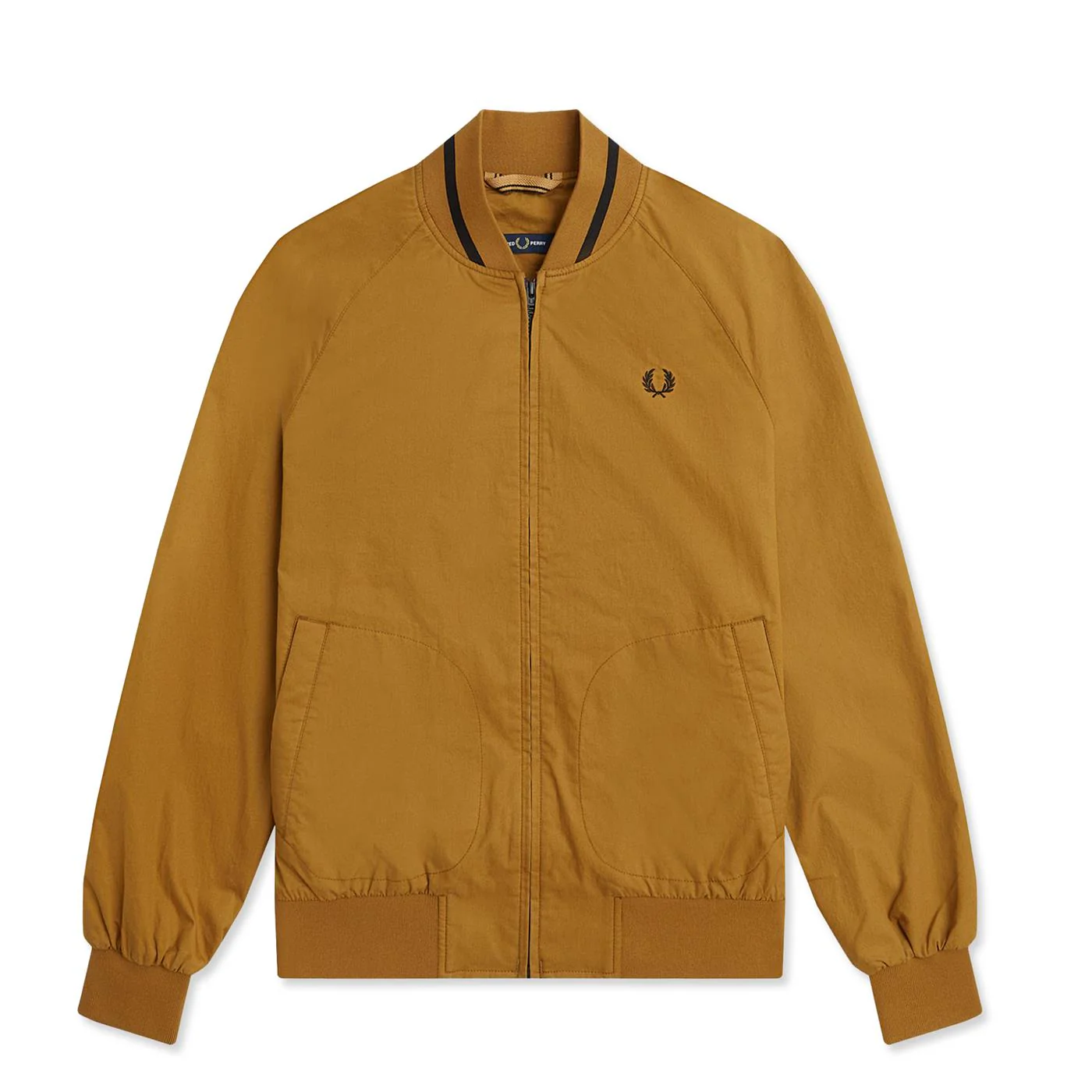 Fred Perry Tennis Bomber Jacket Dark Caramel - Image 3